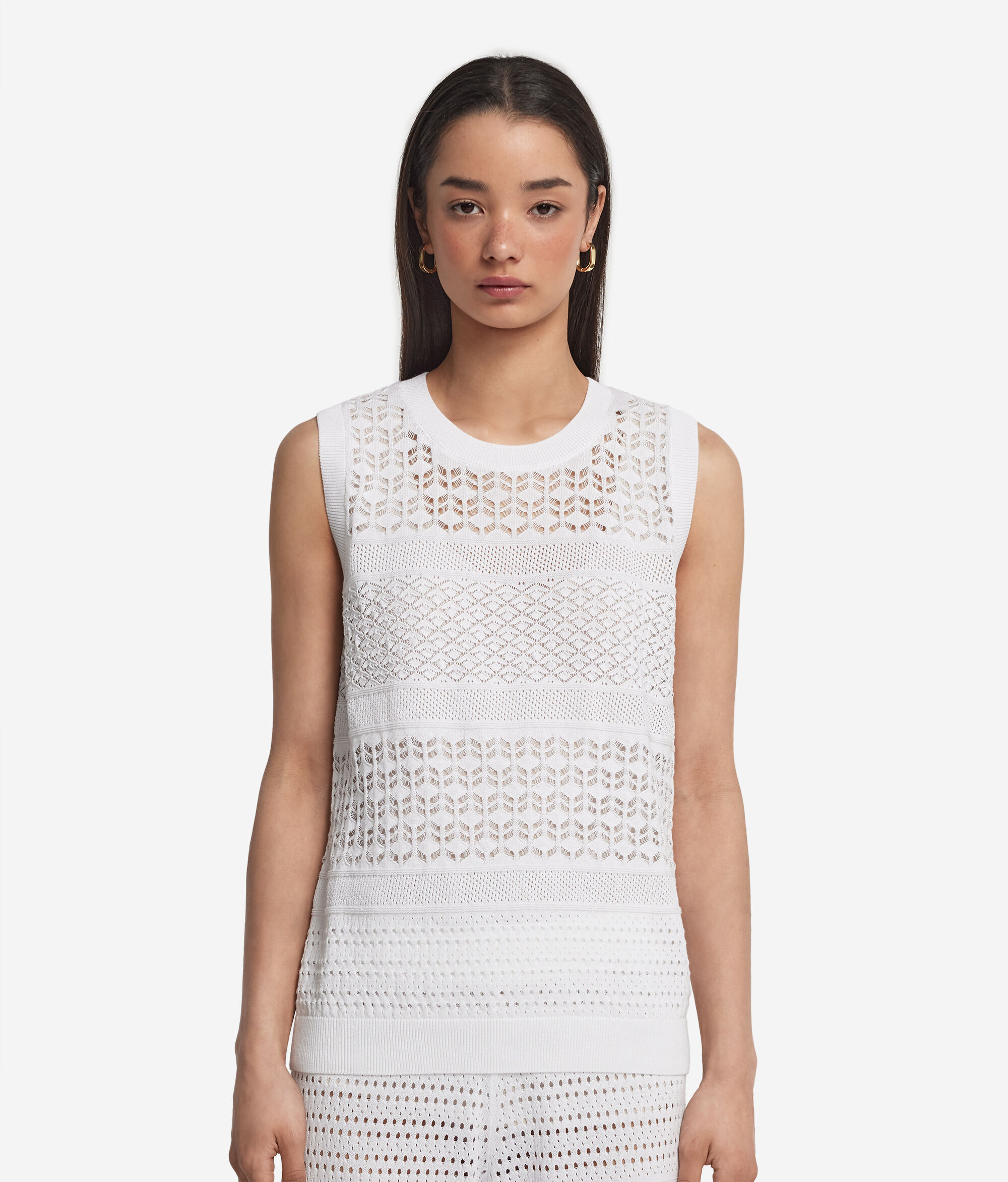 Crochet Cotton Sleeveless Top