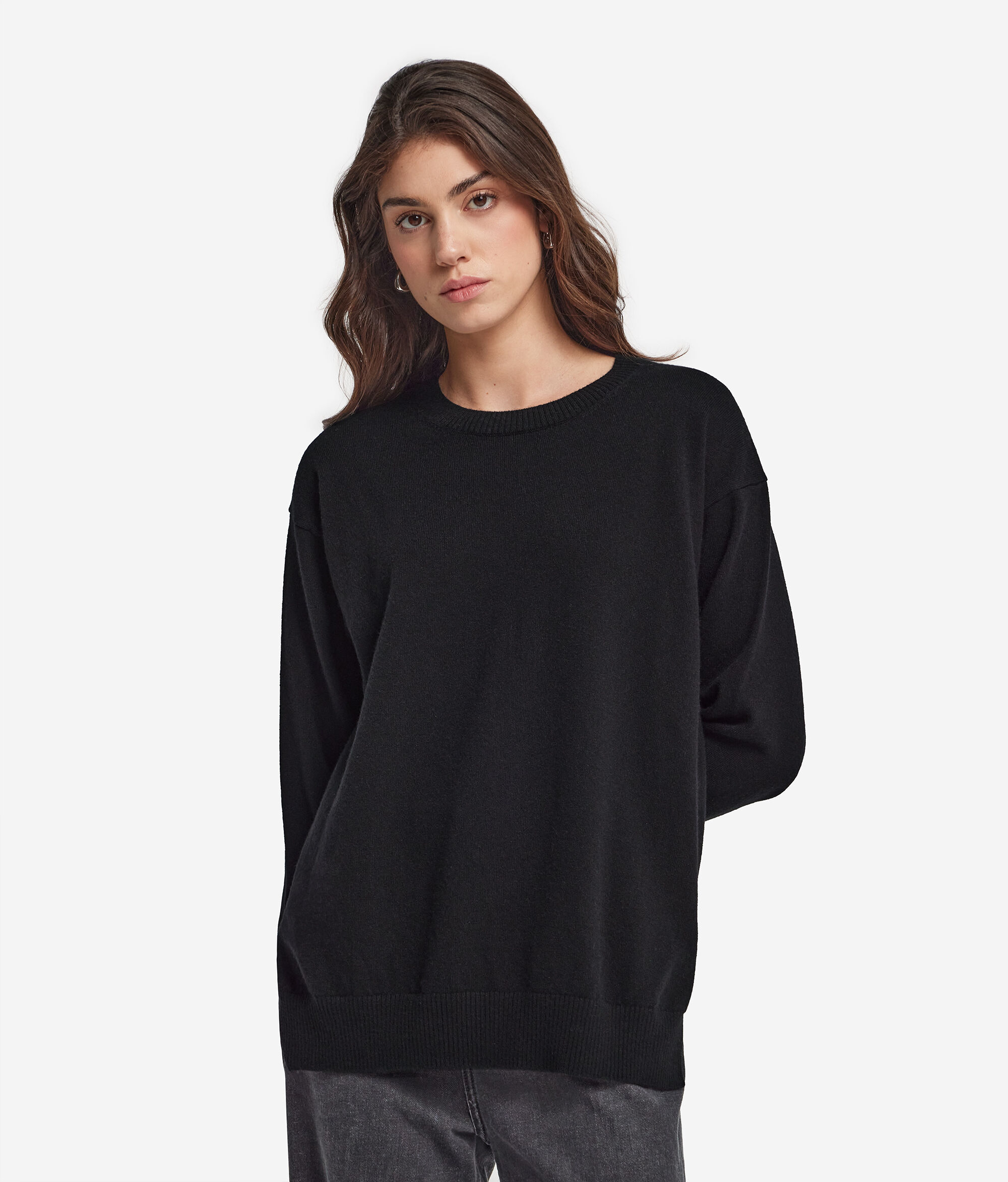 Maglia con spacchi in Cashmere Ultrasoft