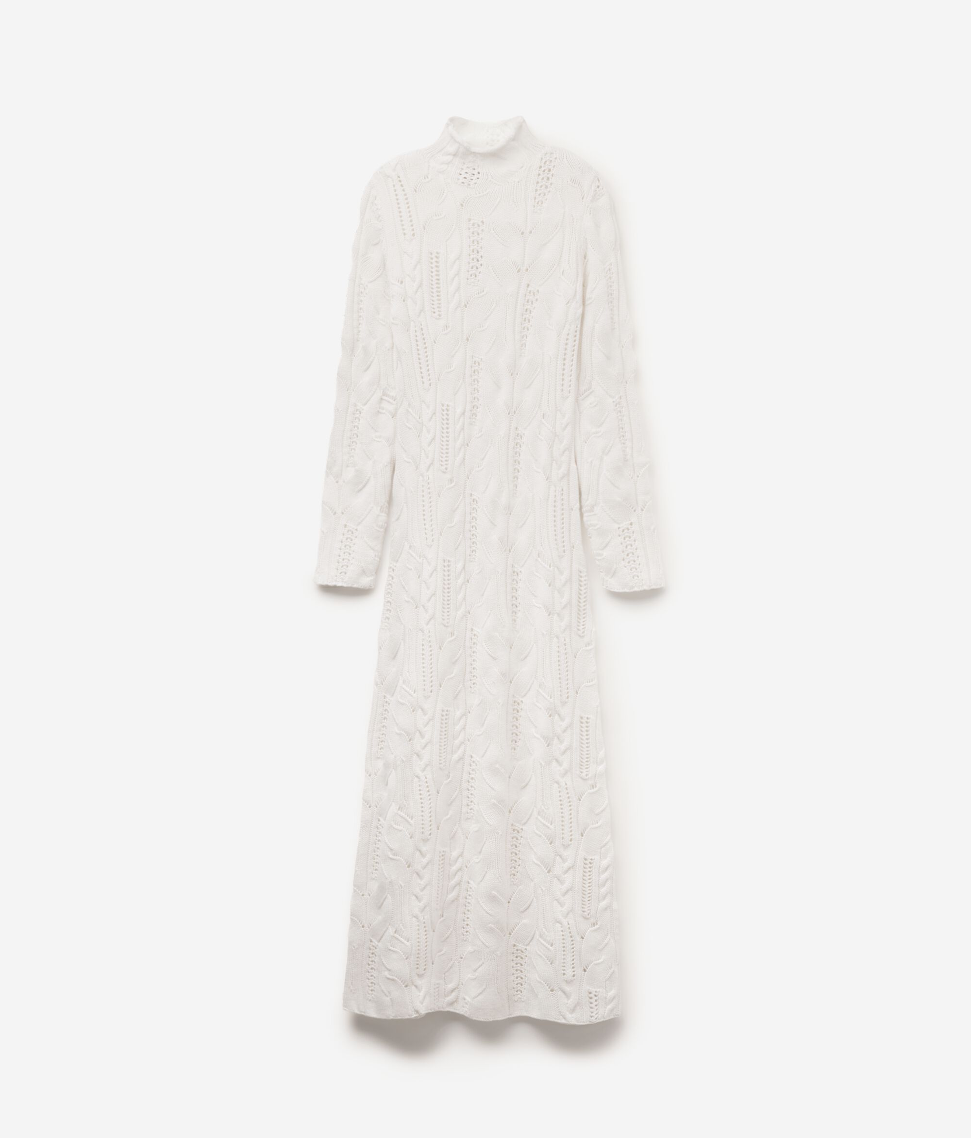 Wool Dress with Cable Pattern