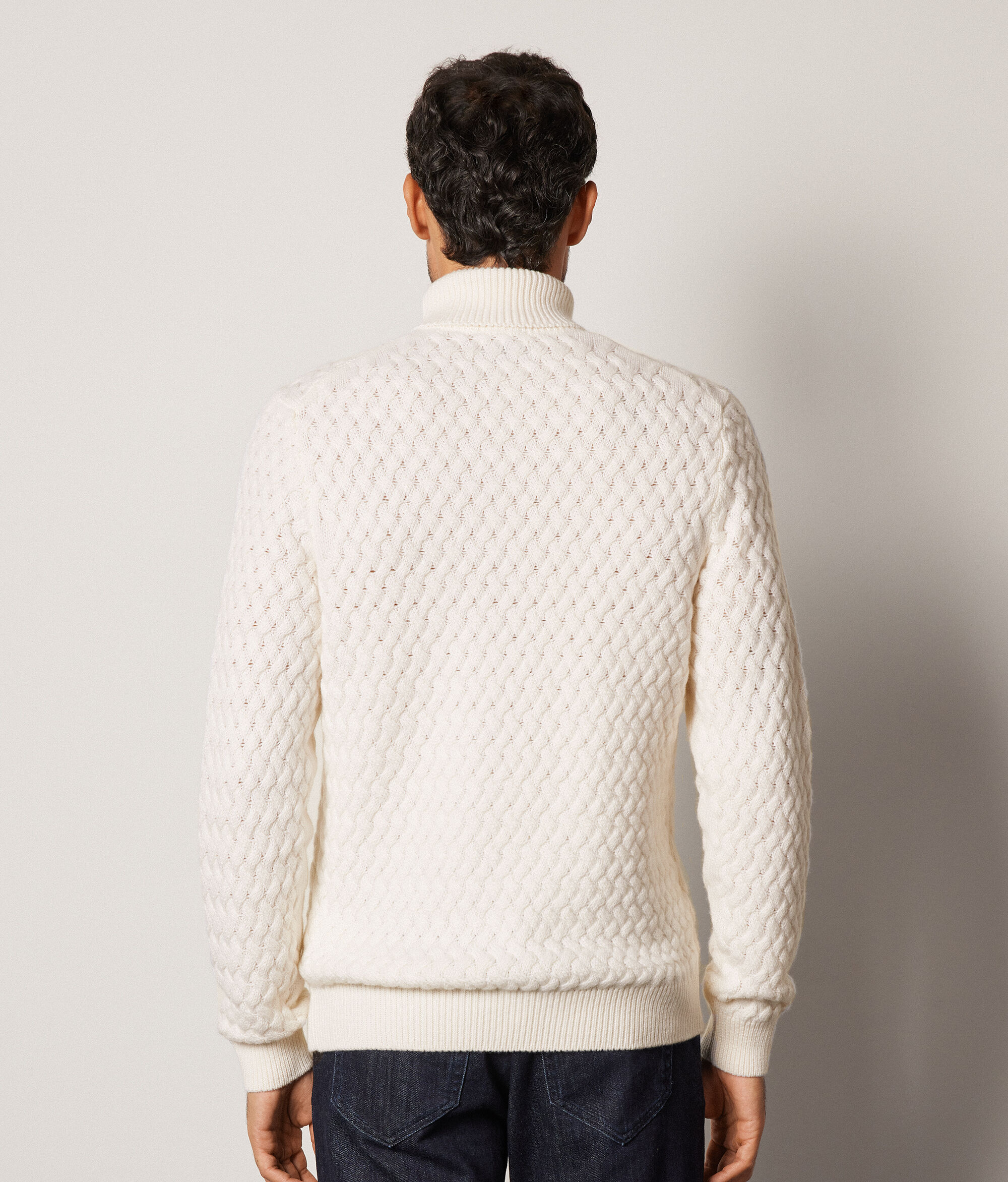 Zopf-Rollkragenpullover aus Kaschmir Ultrasoft