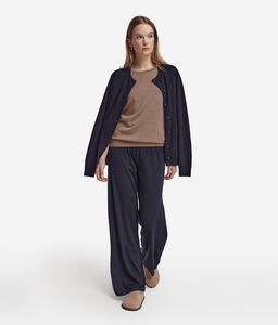 Pantalone palazzo in Cashmere Ultrafine - BLUE