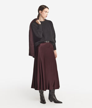 Jupe en satin de soie