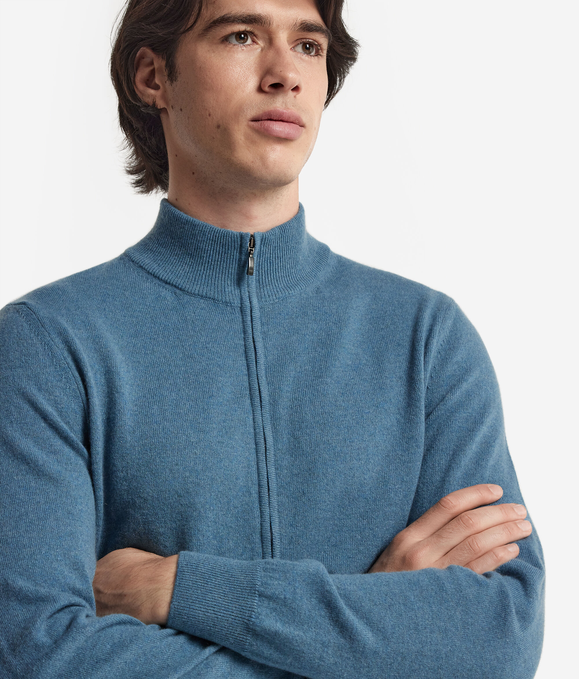 Jersey con cremallera para hombre de Cashmere Ultrasoft