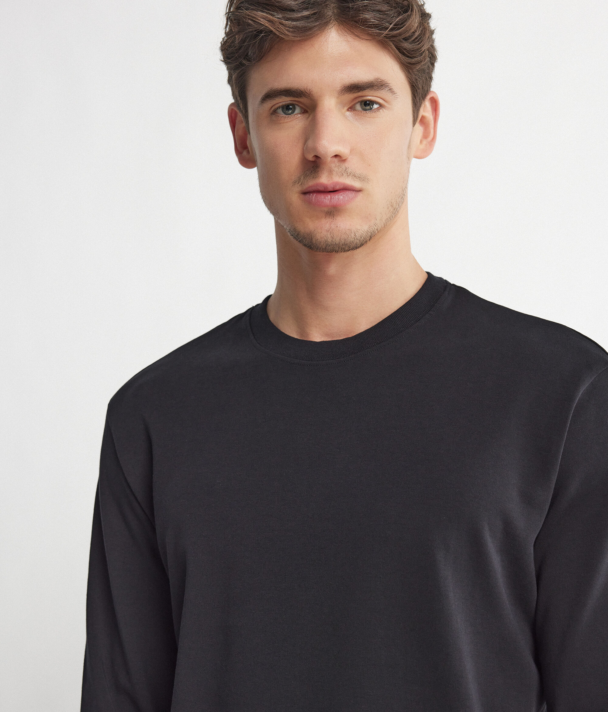 Round-Neck Cotton Jersey Top