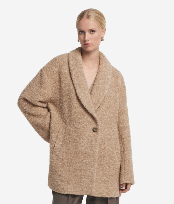 Пальто из шерсти альпака