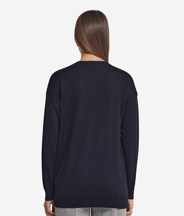 Кардиган из шелка и хлопка