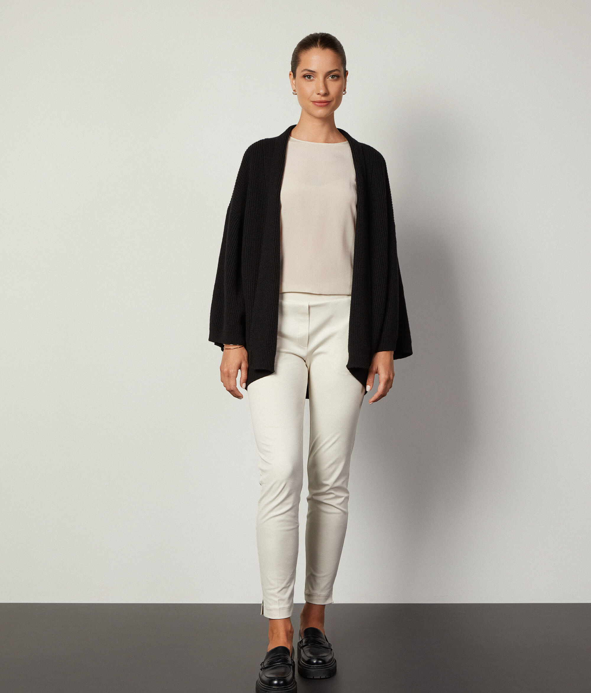 Rib-Knit Ultrasoft Cashmere Cape