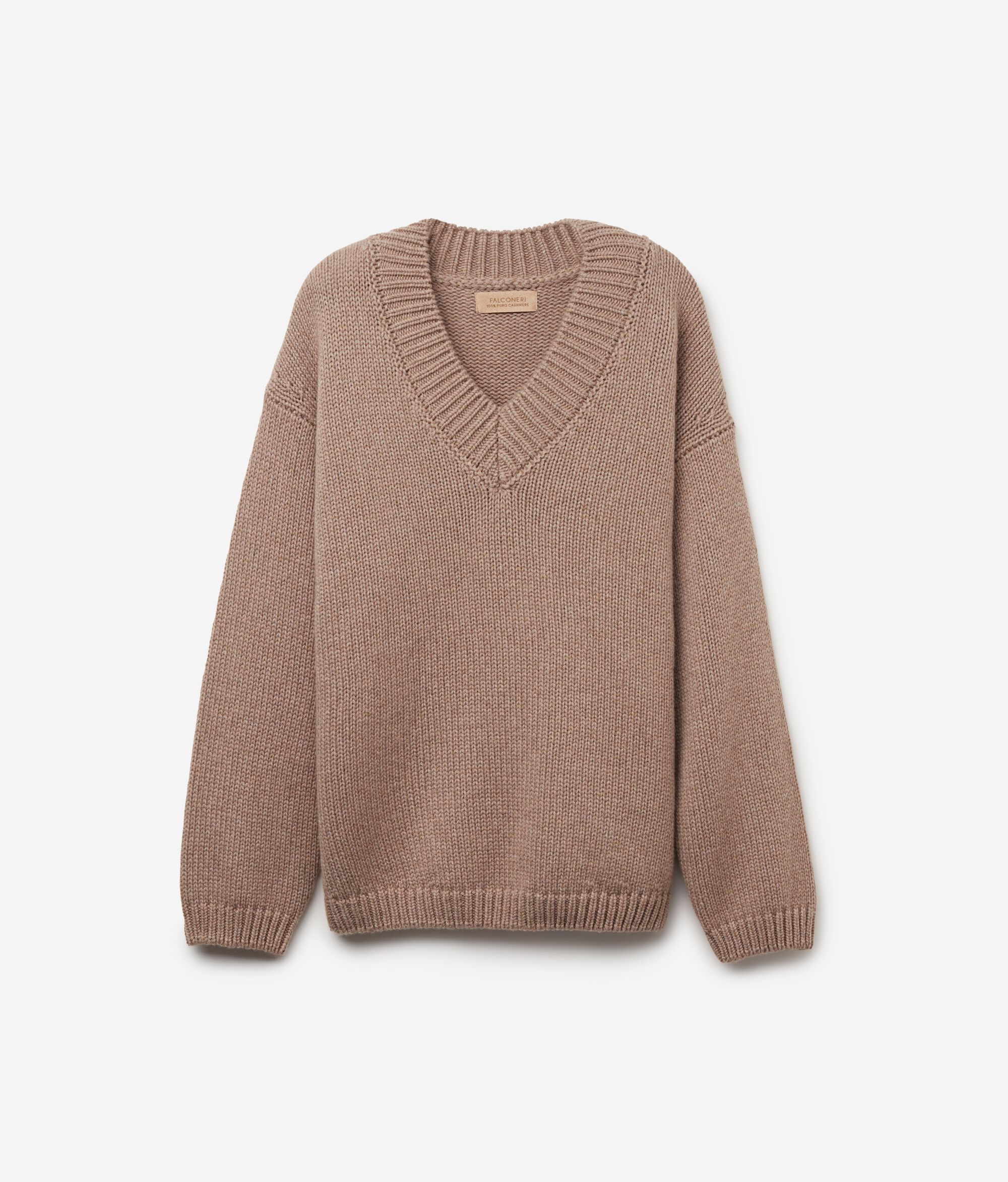Tricot-Pullover mit V-Ausschnitt aus Kaschmir Ultrasoft