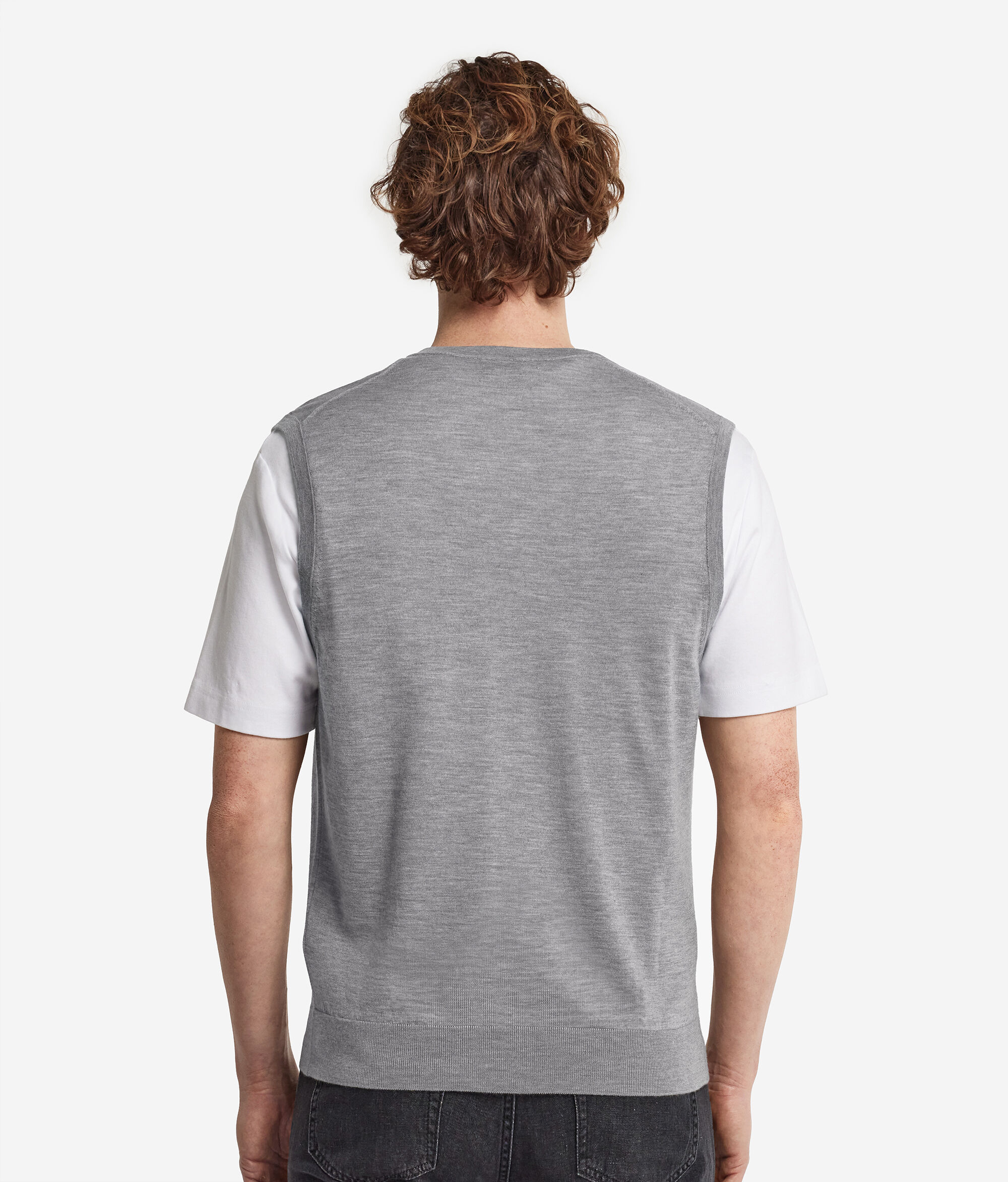 Pull sans manches homme en cachemire ultra-fin