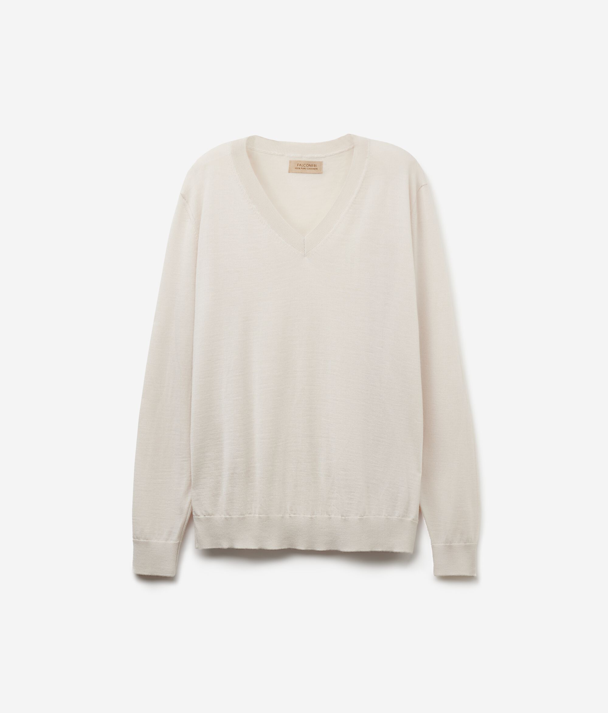 Pull à col V en cachemire ultra-fin