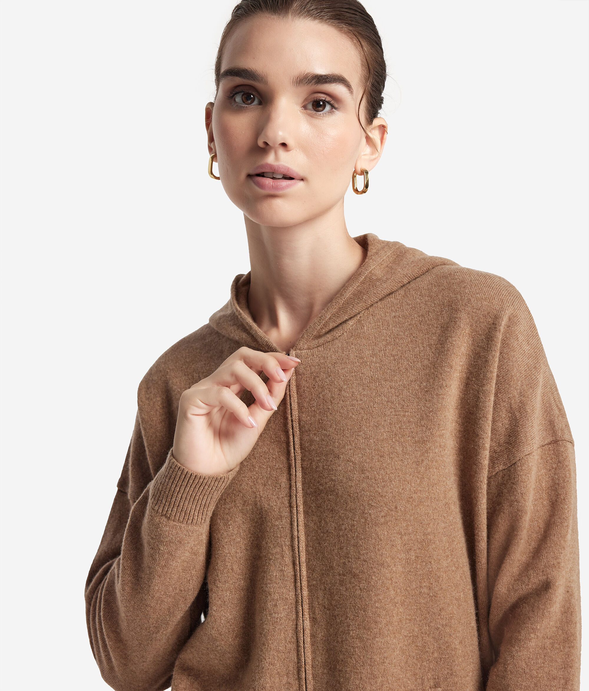 Sweatshirt à capuche en cachemire ultra-doux