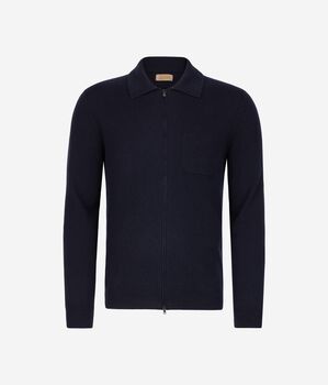 Camisa com fecho de correr em Ultrasoft Cashmere