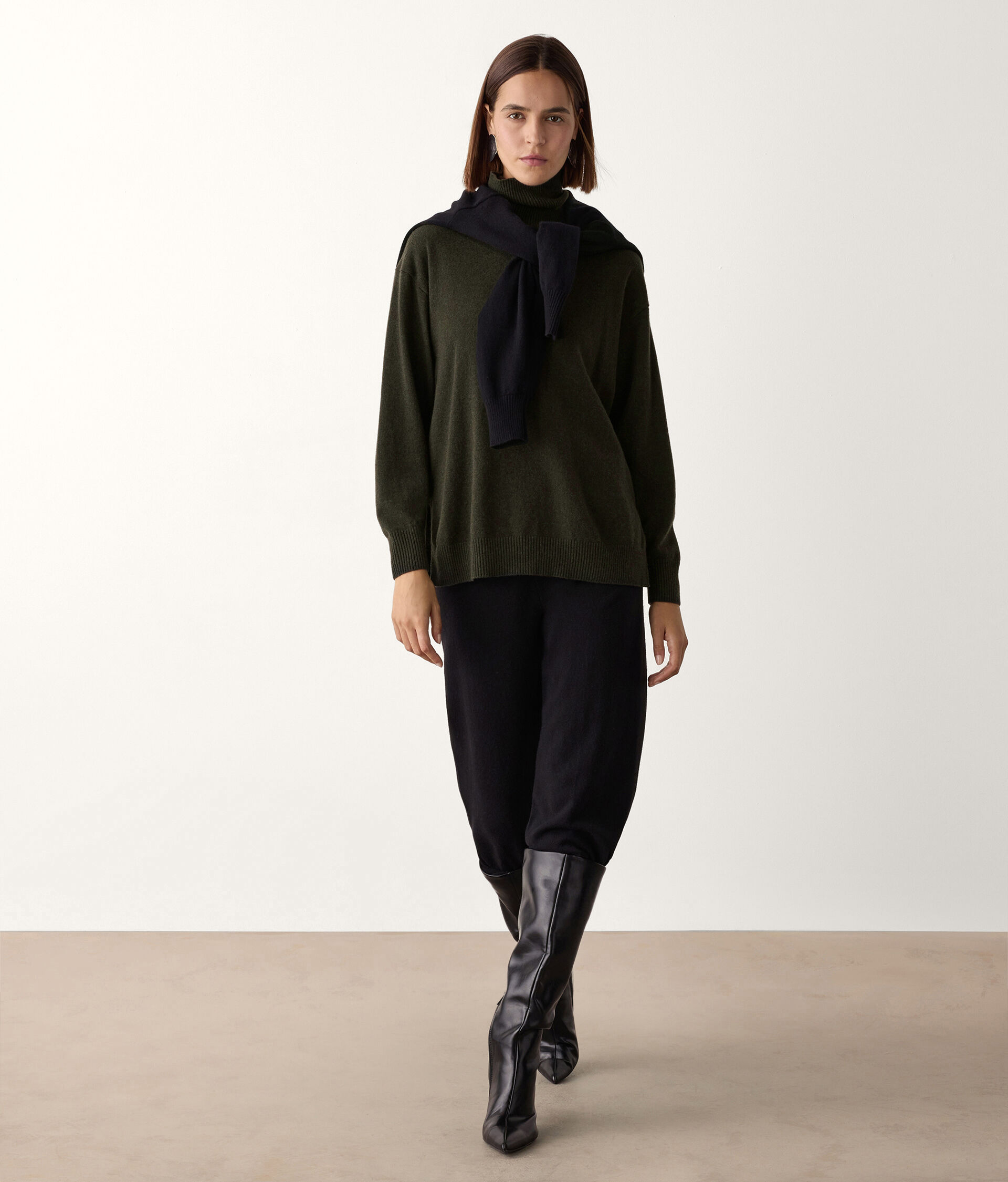 Pull col roulé en cachemire ultra-doux