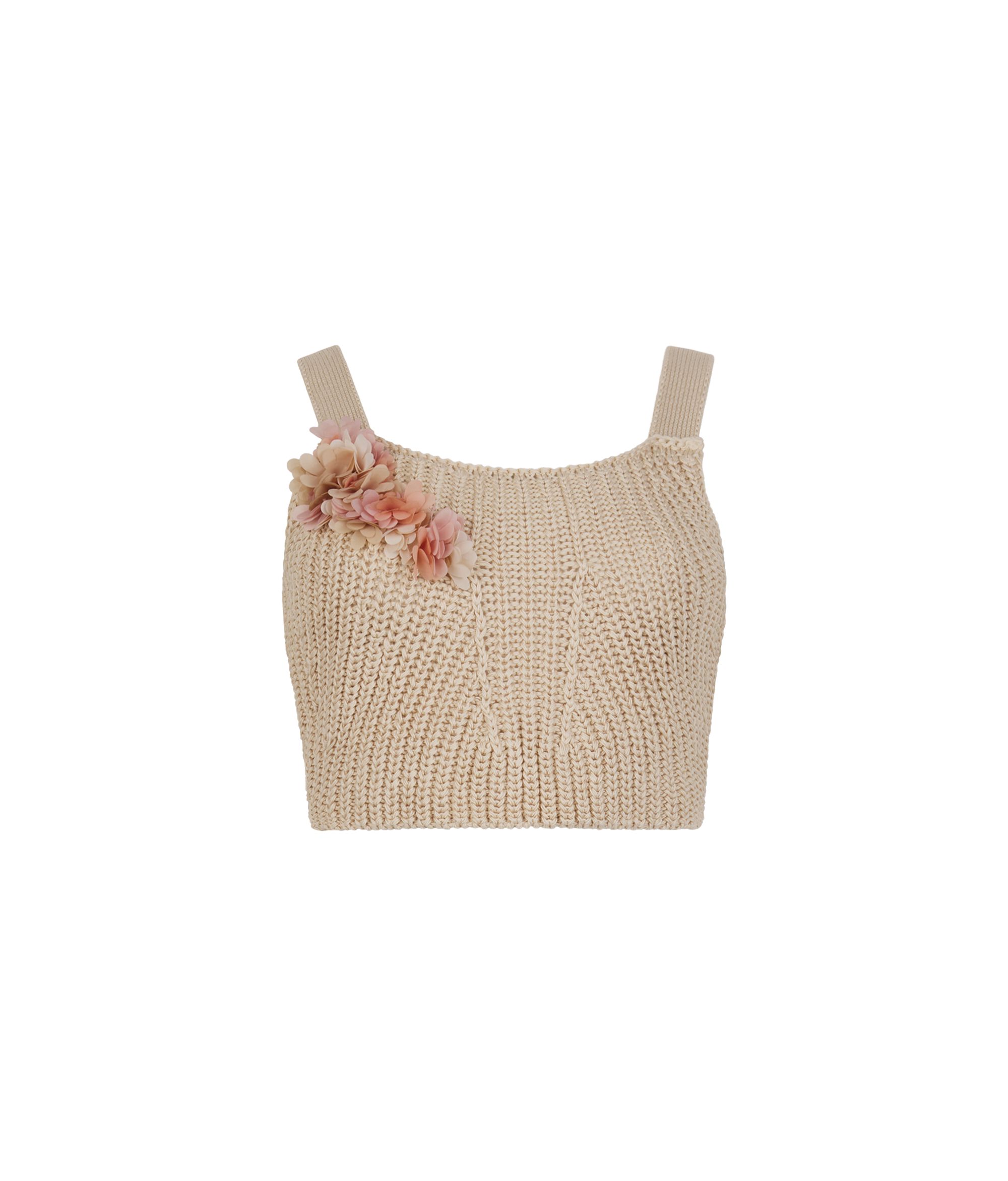 Top patch pétales en coton