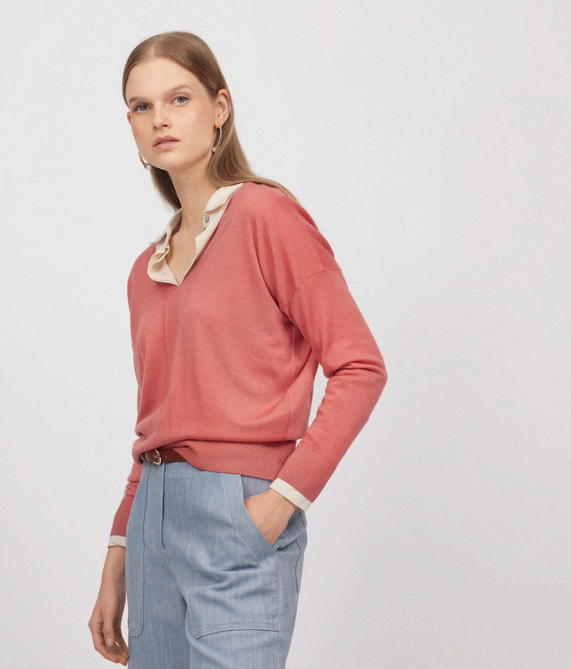 Maglia Scollo V in Cashmere Ultrafine