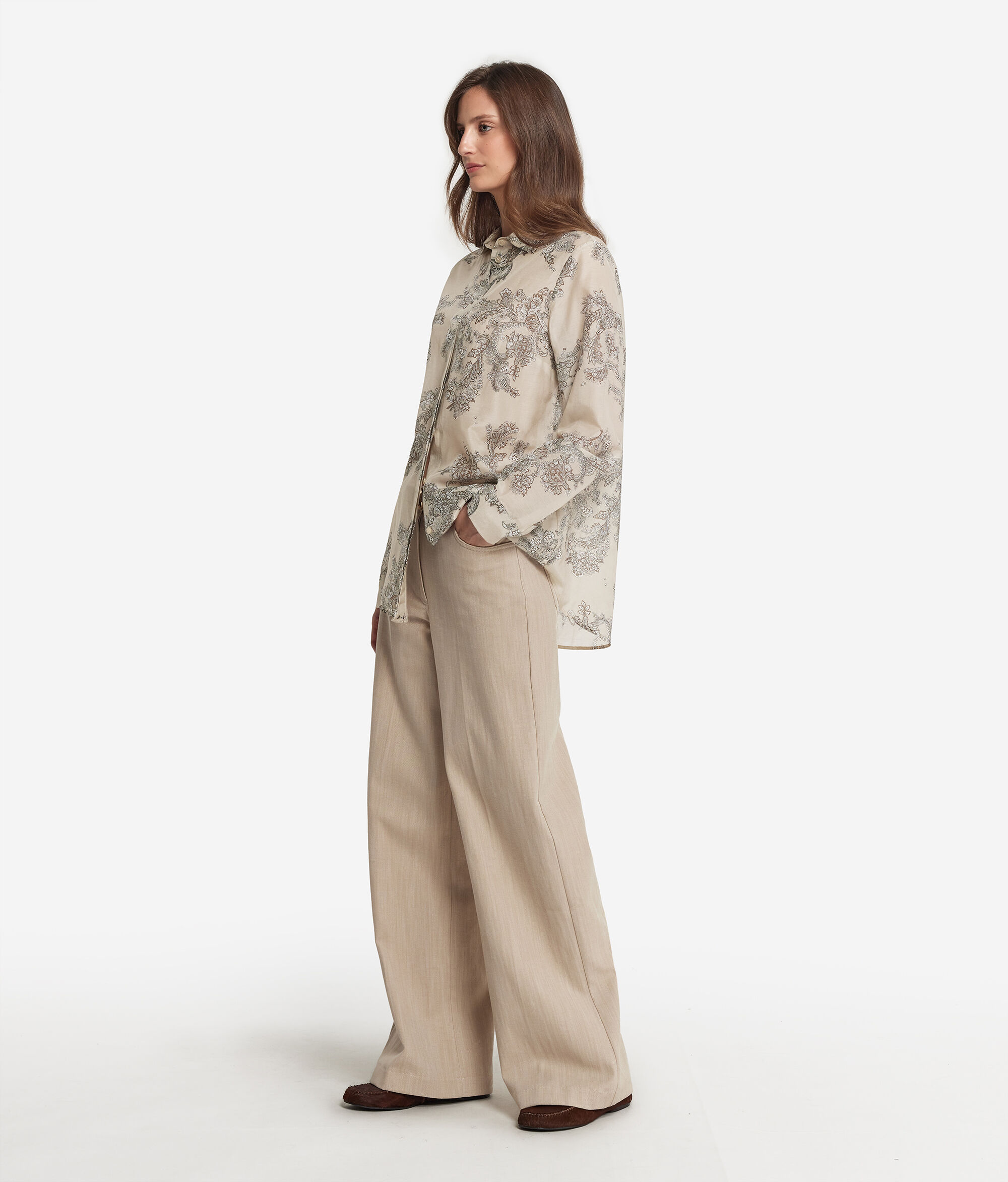 Printed Muslin Shirt