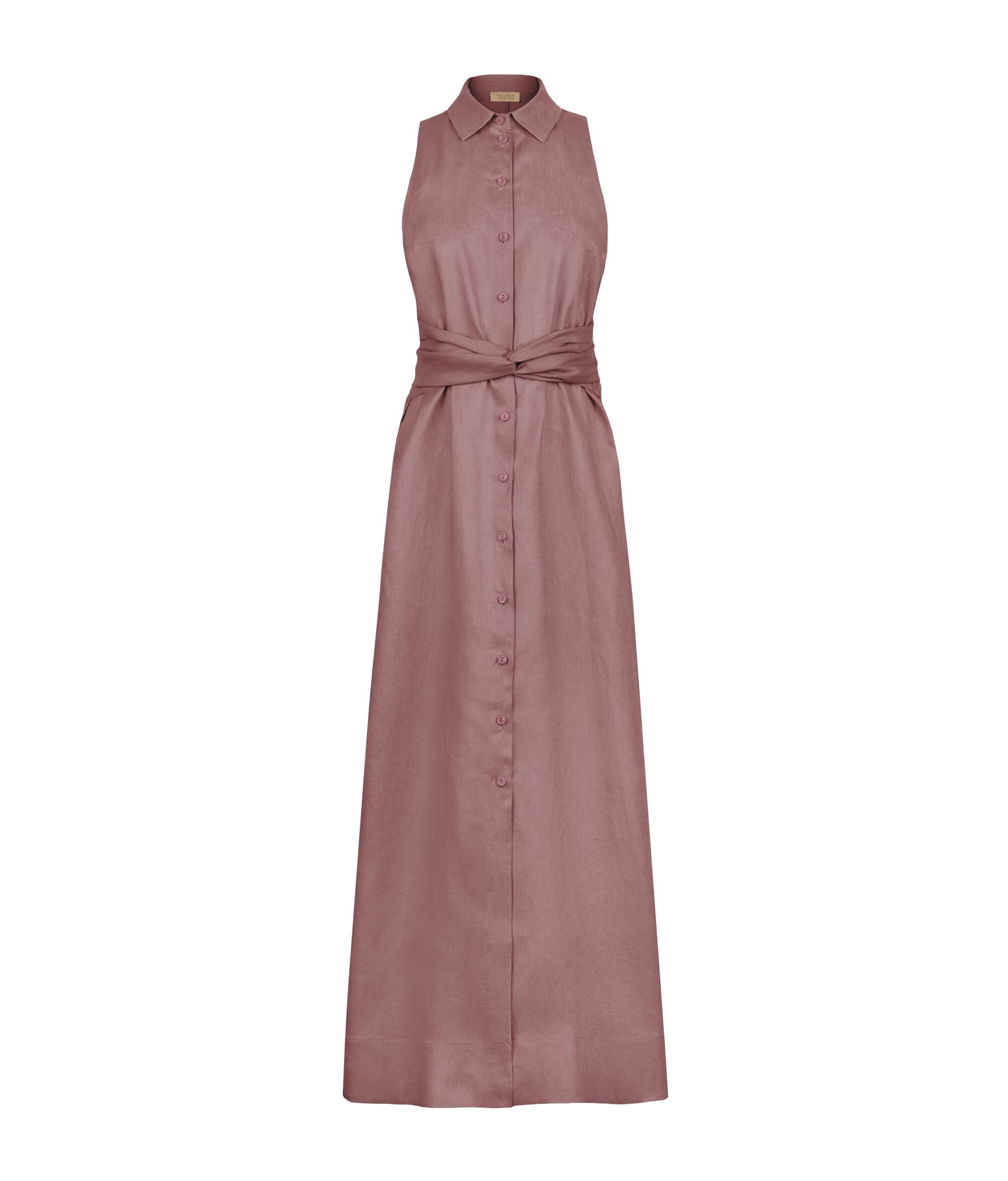 Robe en lin à bandes croisées