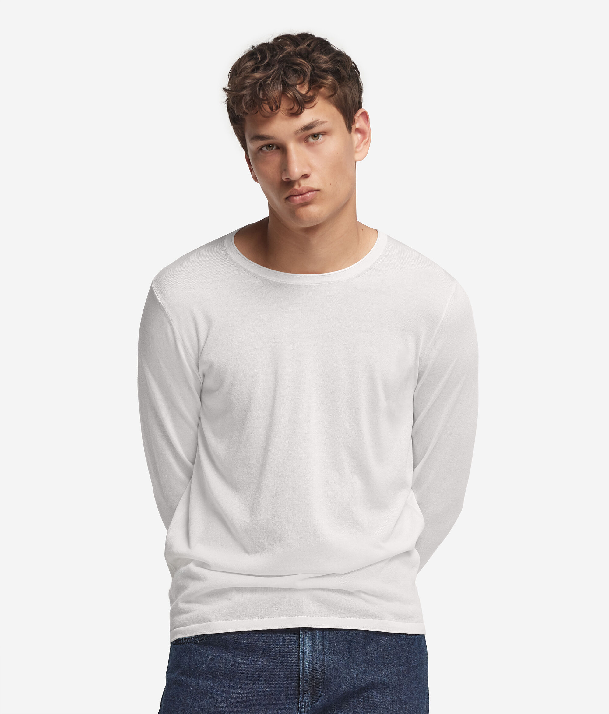 Maglia Girocollo in Seta Cotone