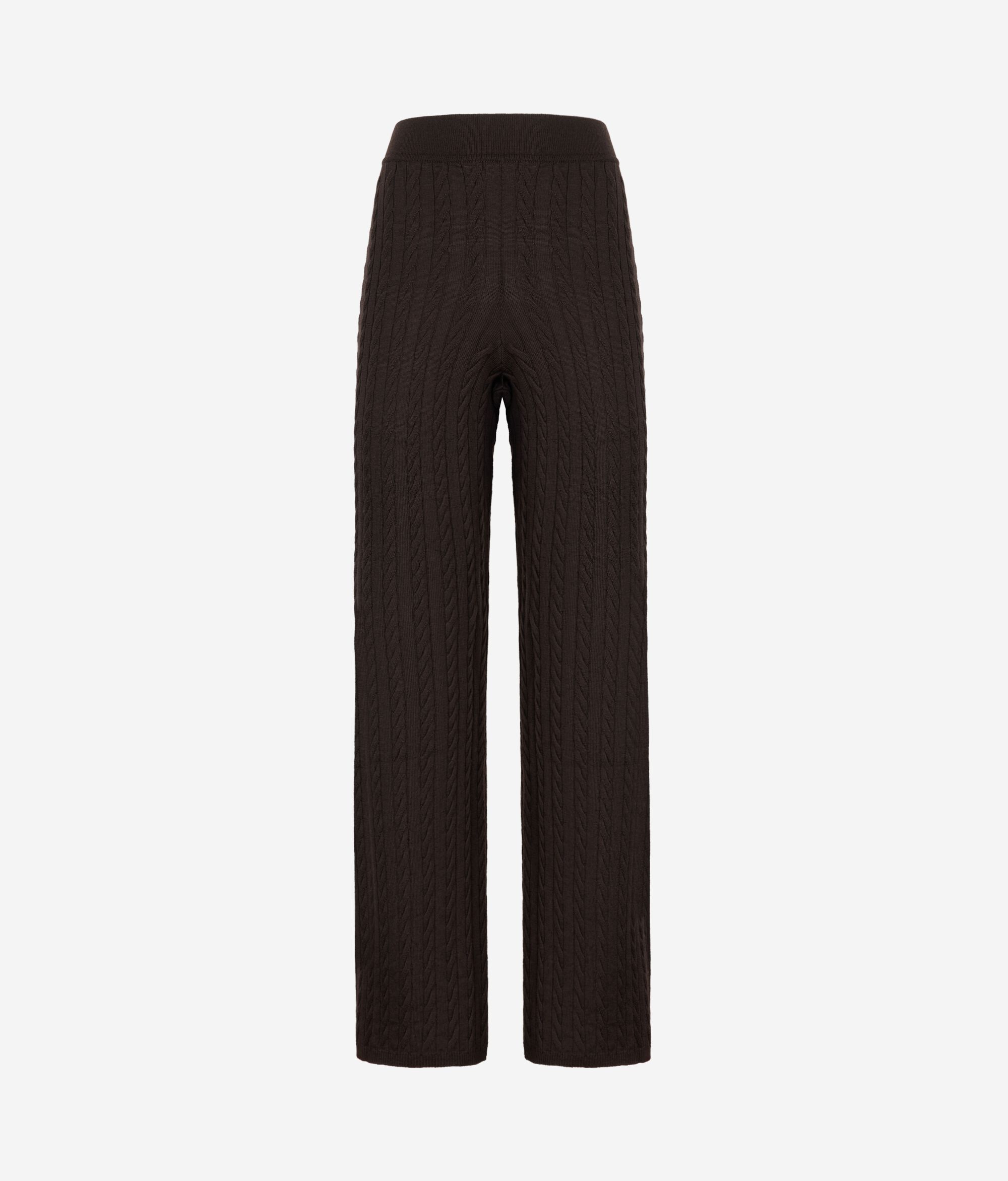 Pantalón palazzo de lana con ochos