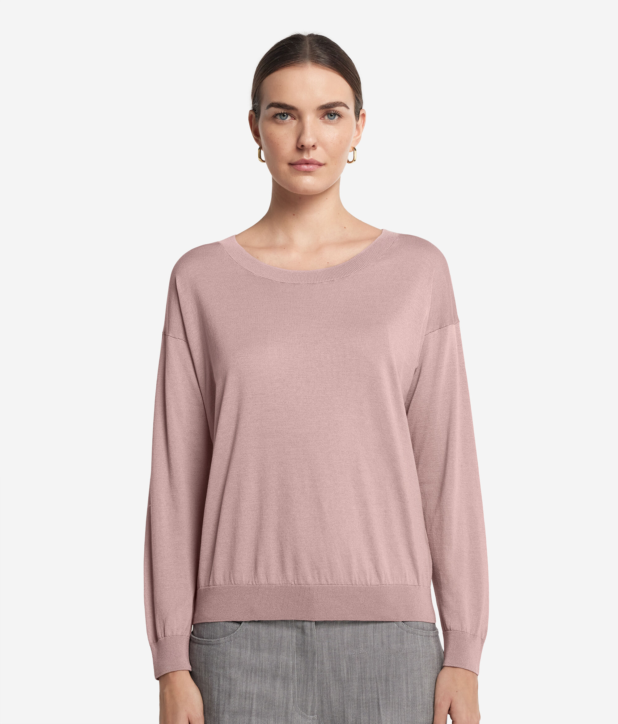 Silk and Cotton Crewneck Sweater