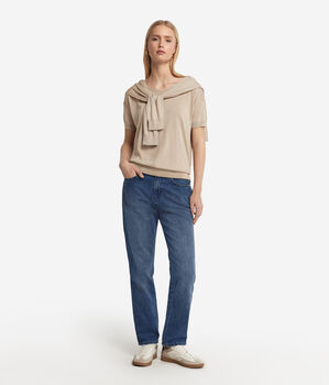 Silk and Cotton Round-Neck Jumper