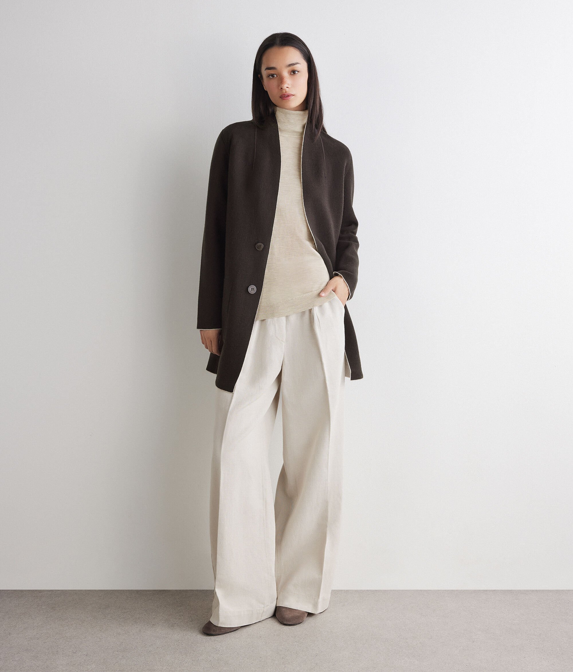 Παλτό διπλής όψης με κουμπιά από Ultrasoft Cashmere