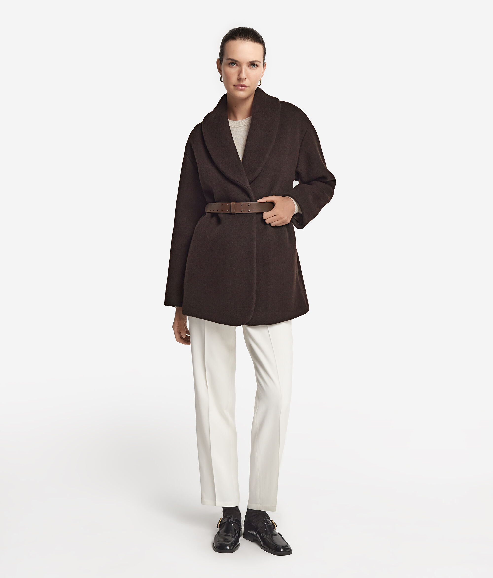 Cashmere Shawl-Collar Coat