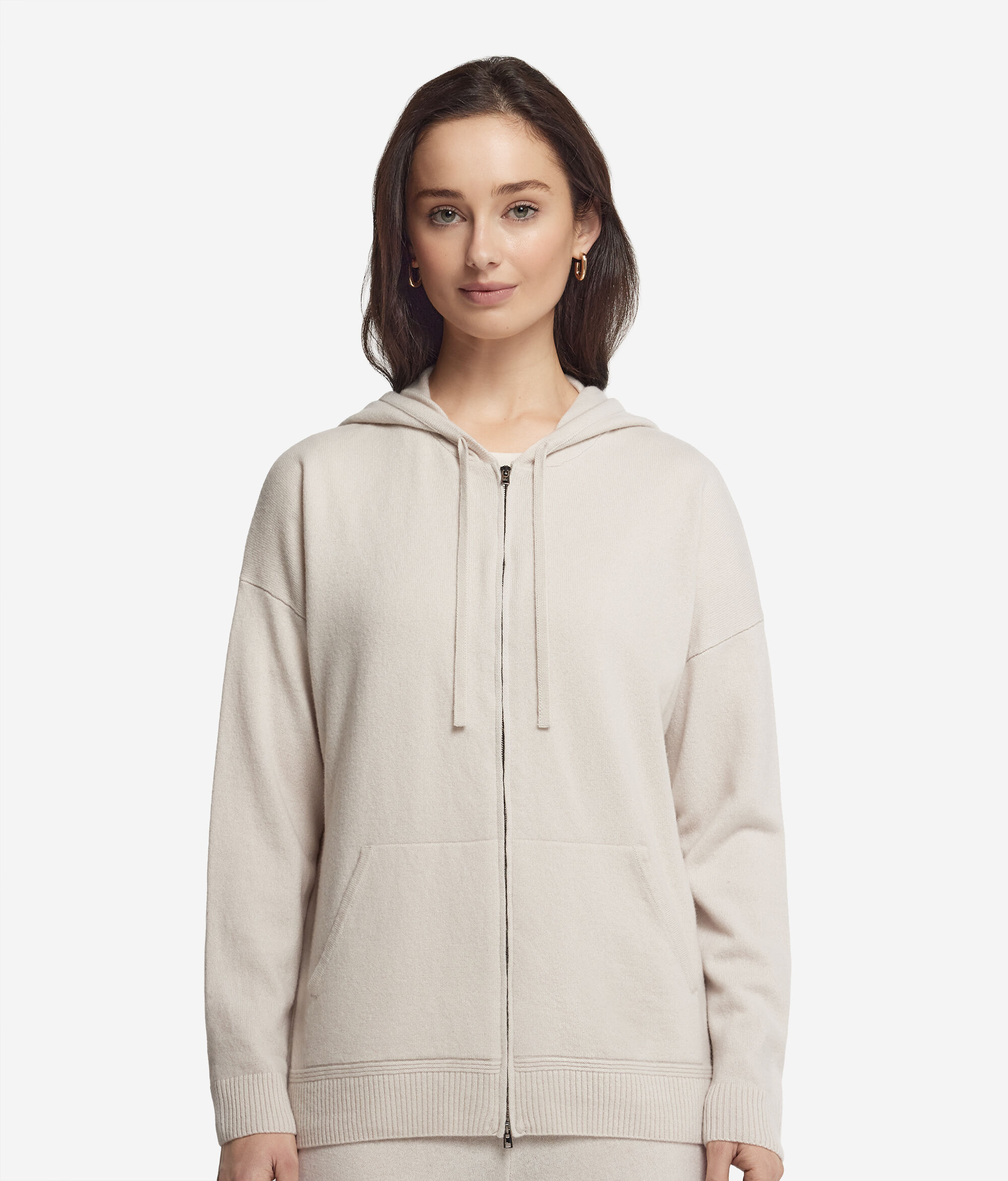 Felpa in Cashmere Ultrasoft con Cappuccio