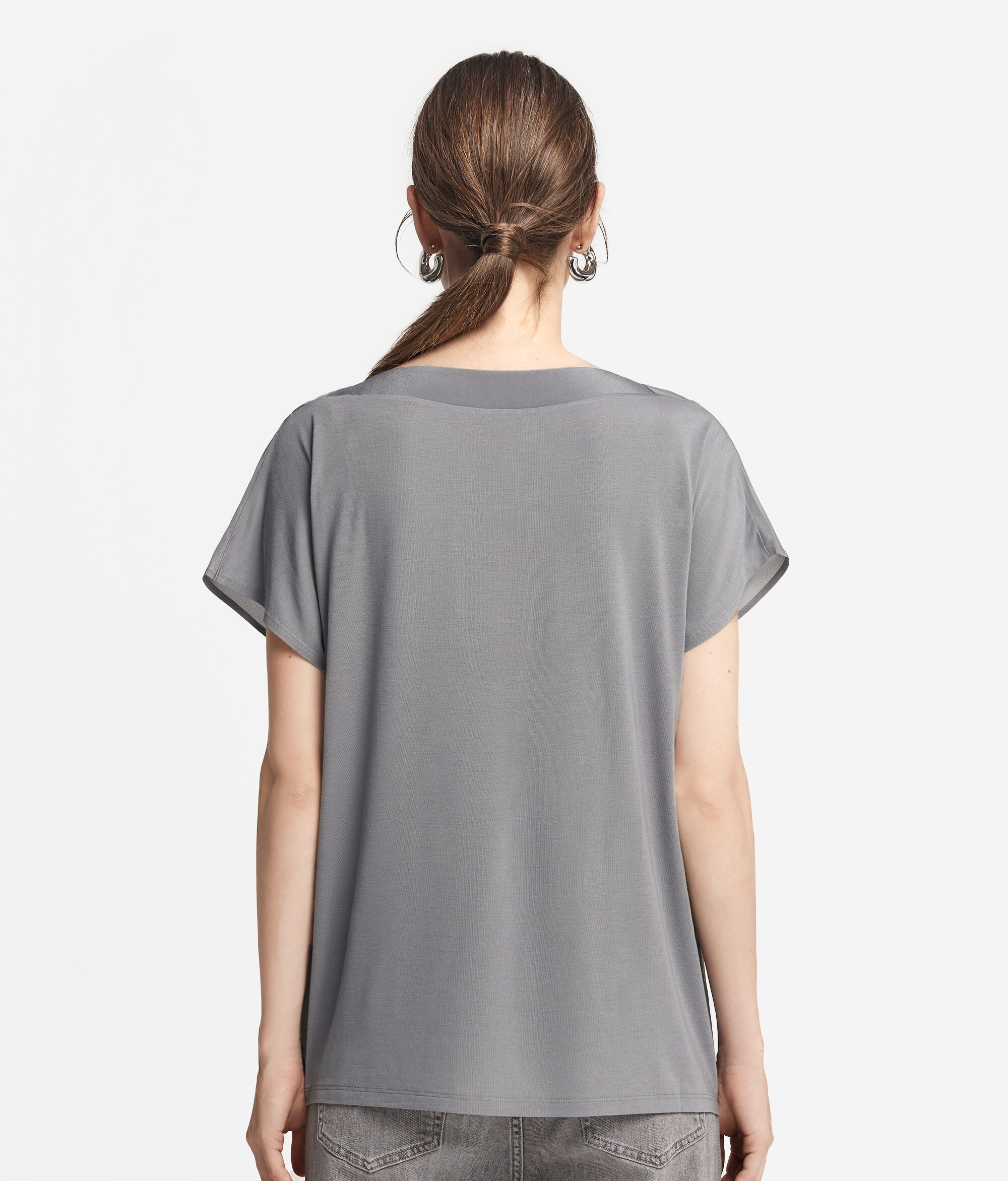 シルク&モダール ボートネック Tシャツ