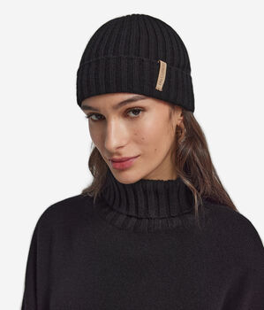 Gorra de canalé de Cashmere Ultrasoft