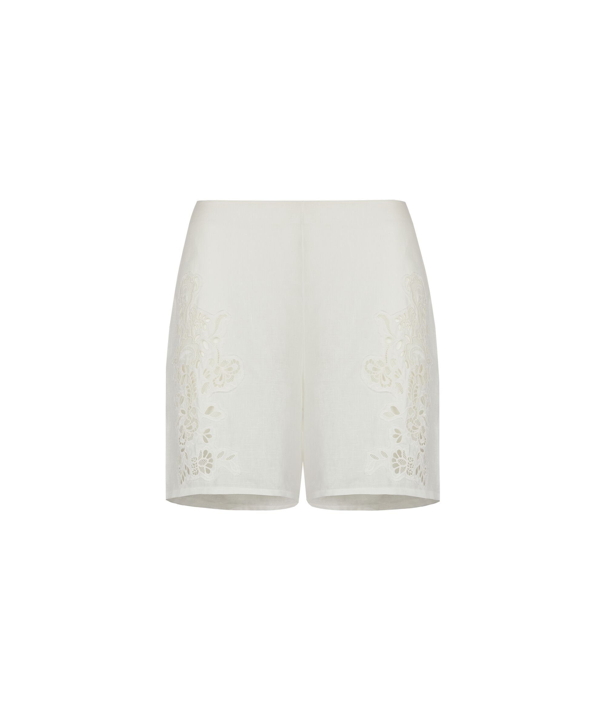 Shorts brodats de lli