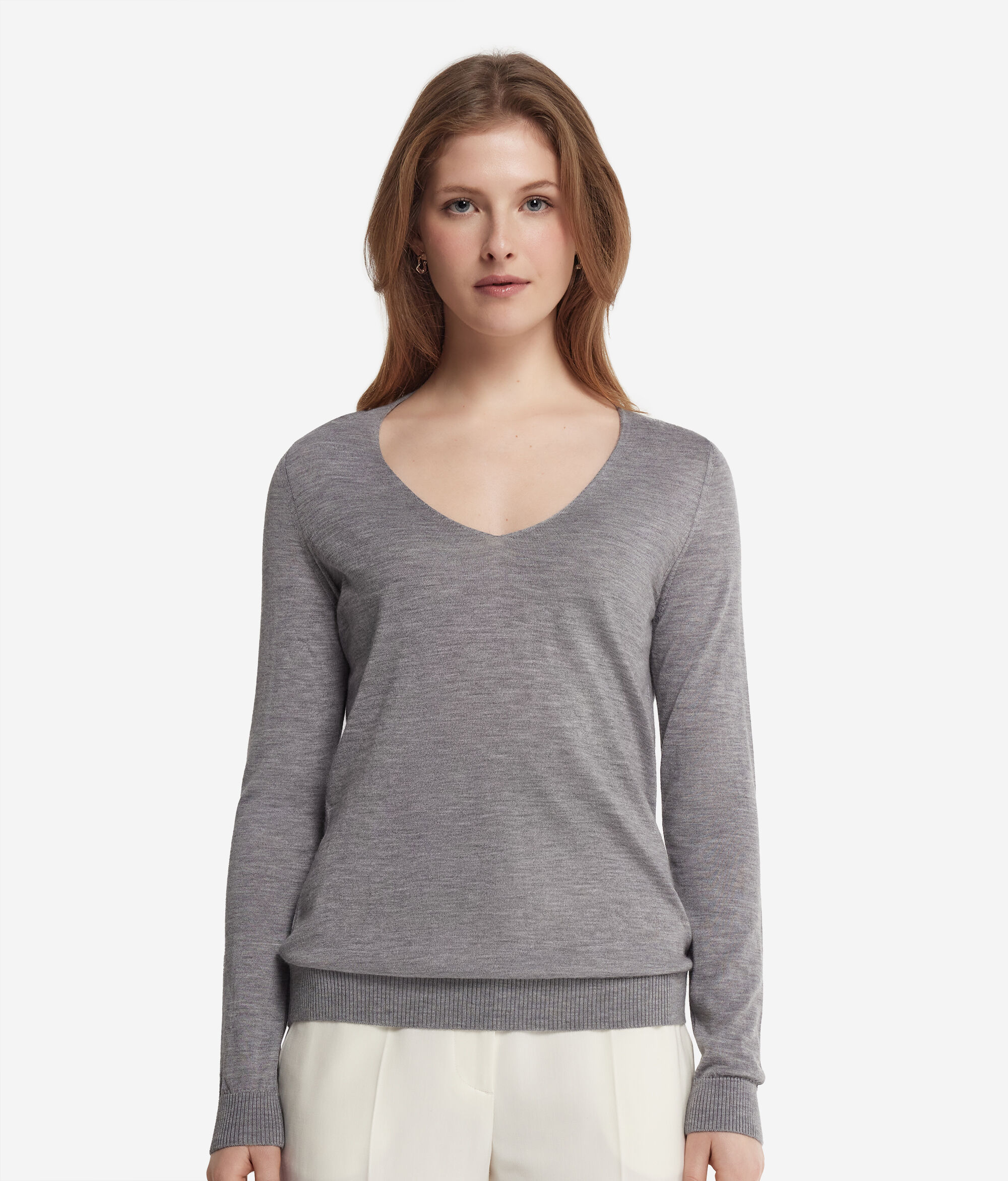 Pullover mit V-Ausschnitt aus Kaschmir Ultrafine