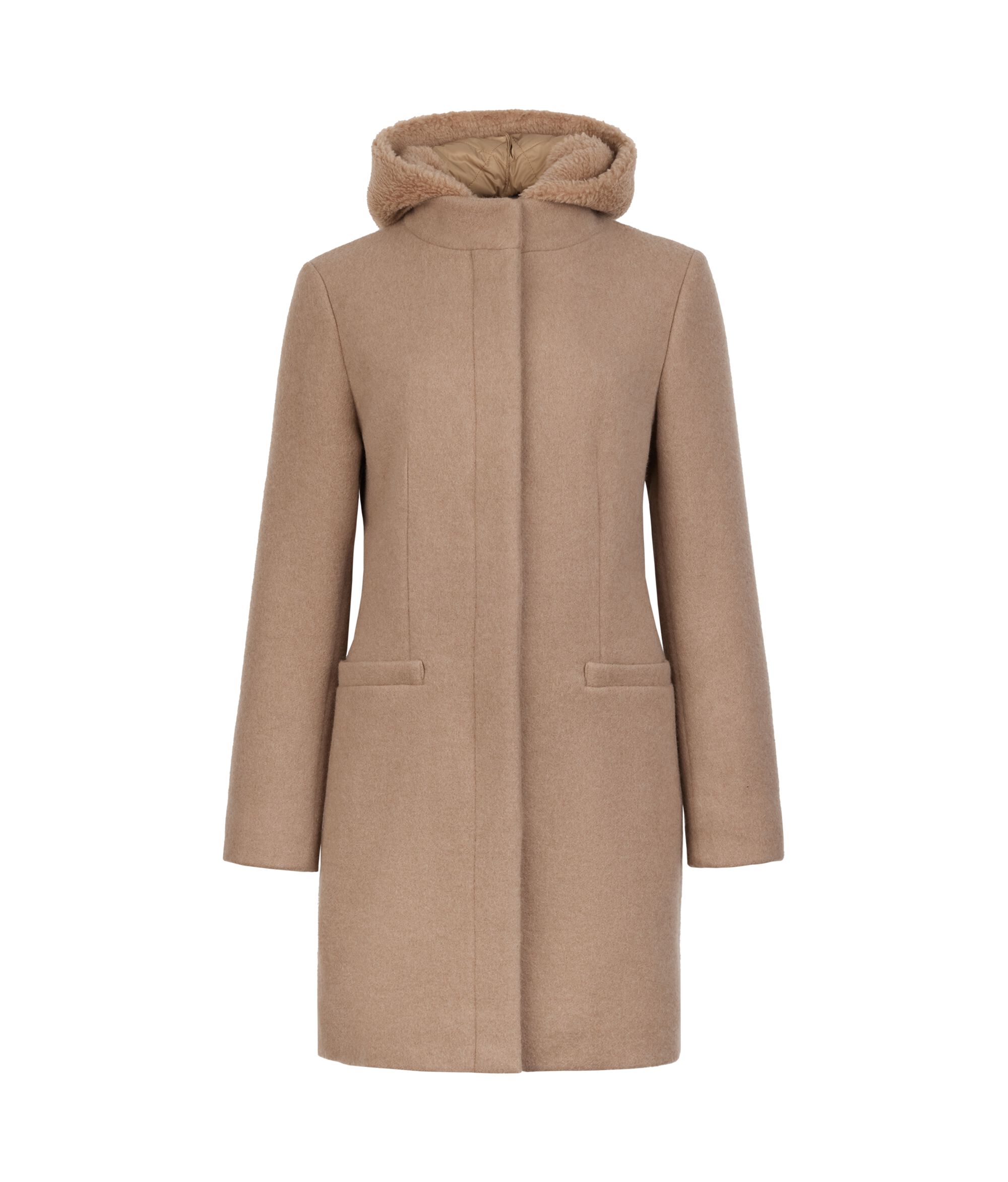 Παλτό με κουκούλα από cashmere