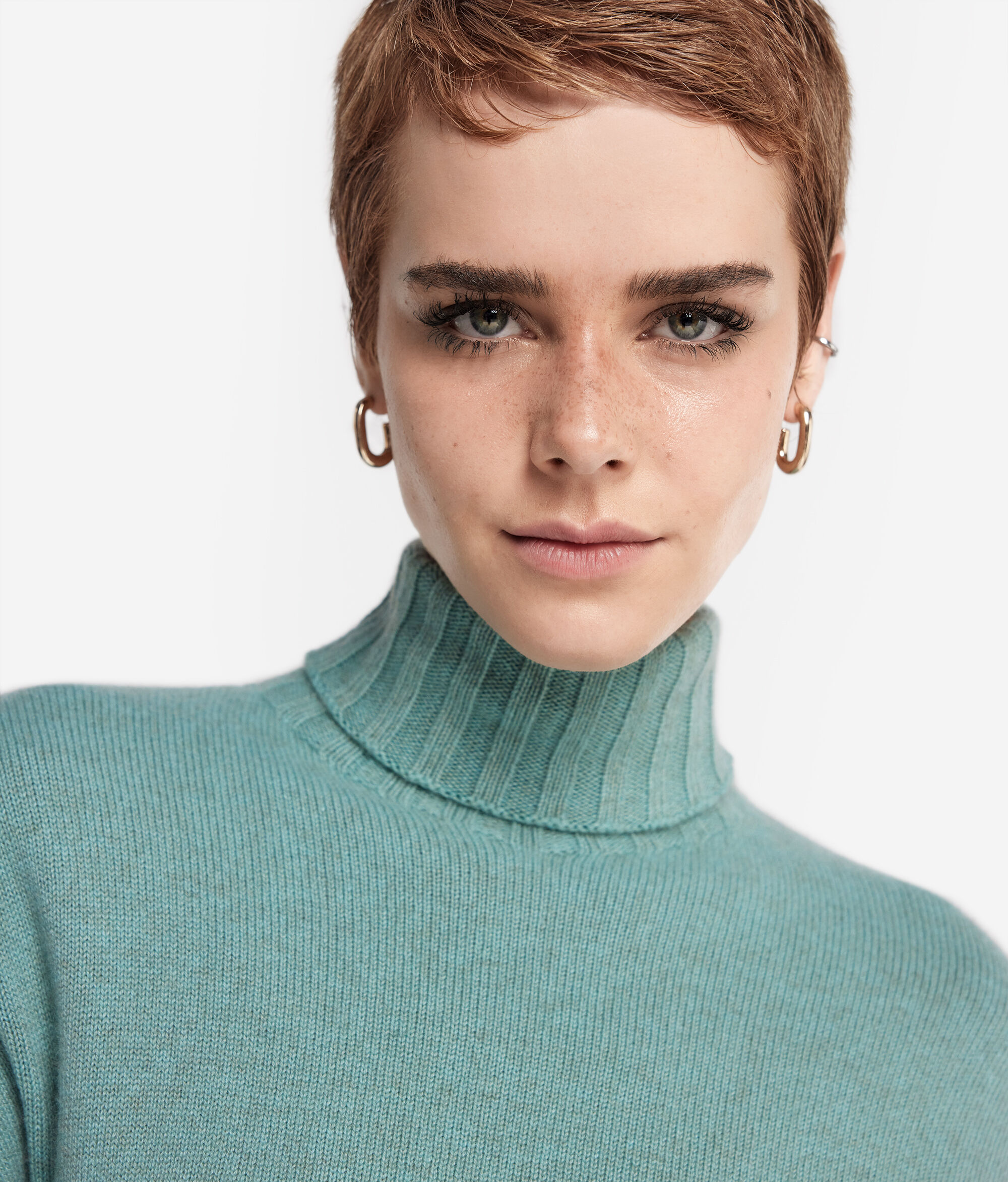 Maxi-pull col roulé en cachemire ultra-doux