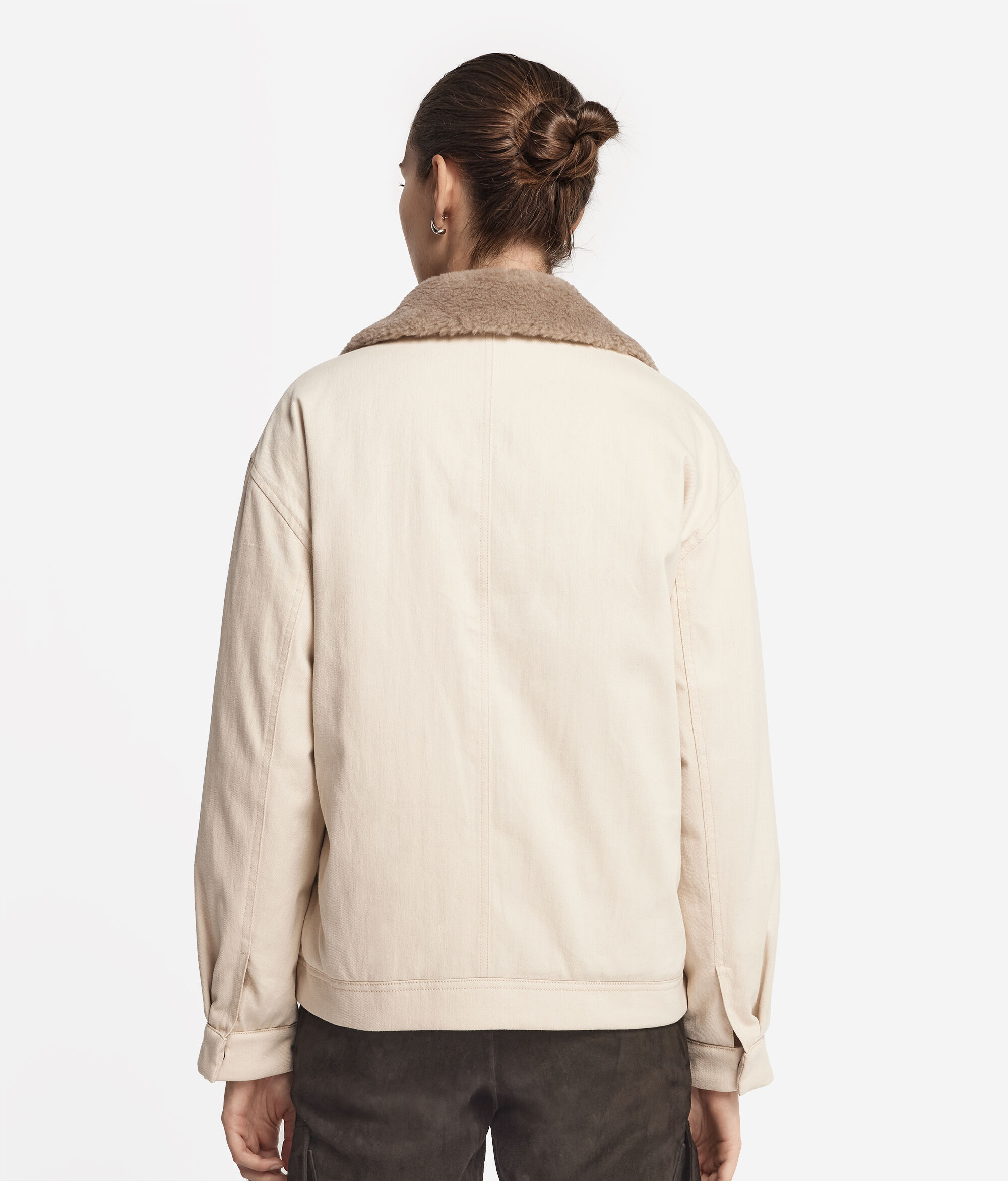 Veste en jean et en cachemire