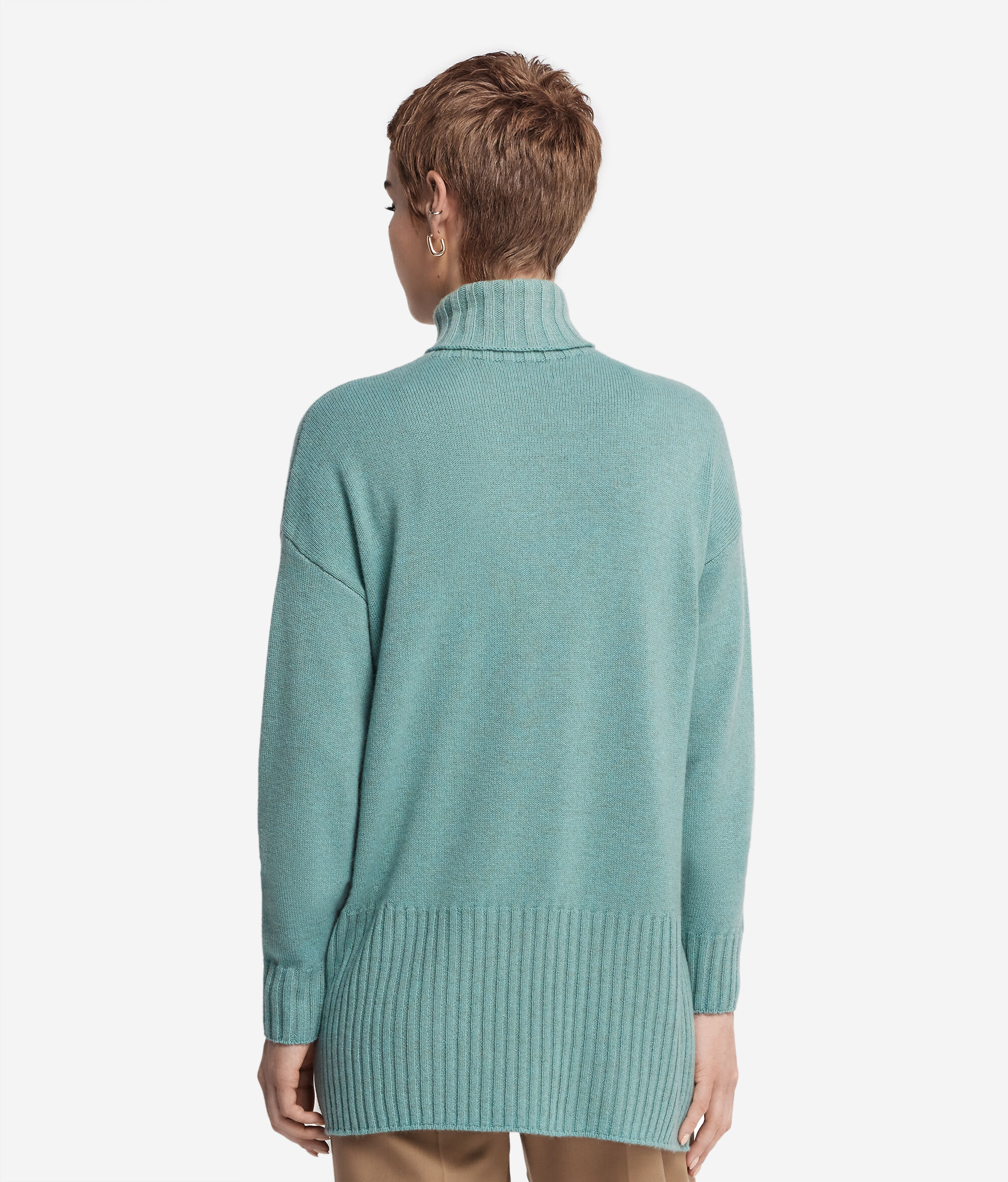 Maxi-pull col roulé en cachemire ultra-doux