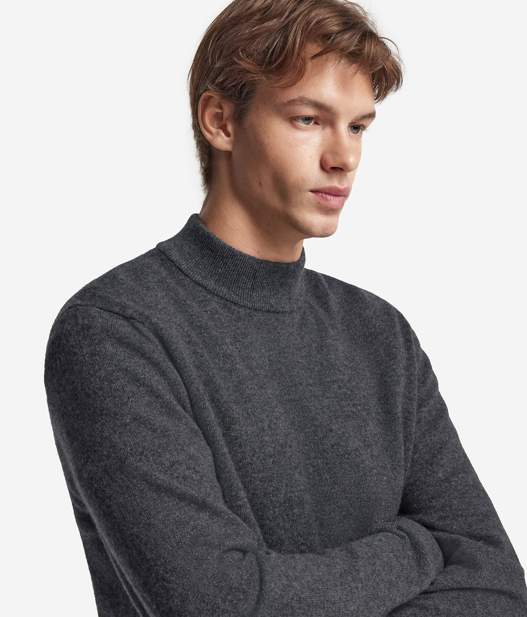 Jersey de cuelo alto de cashmere ultrasoft