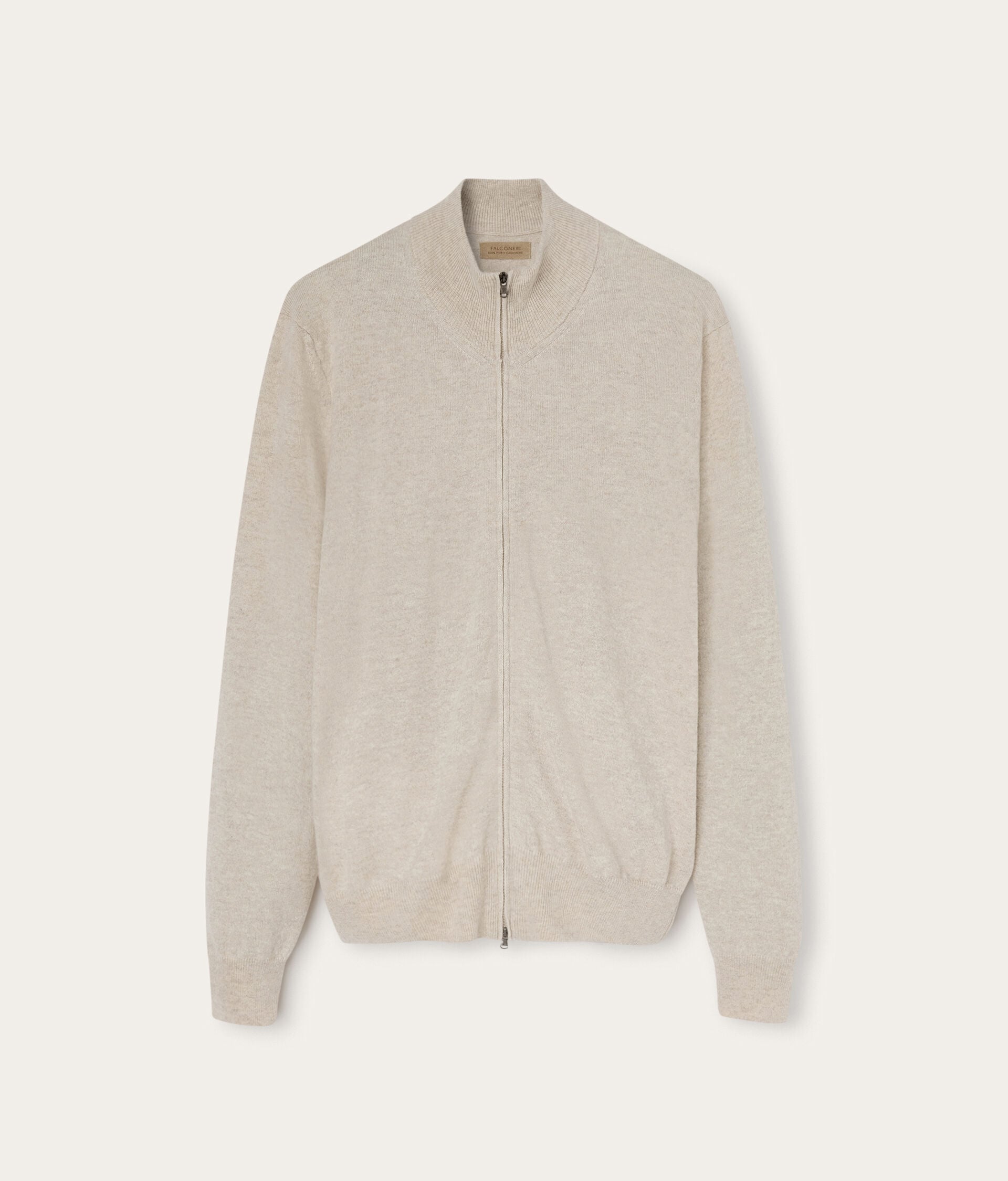 Pullover con zip in Cashmere Ultrasoft
