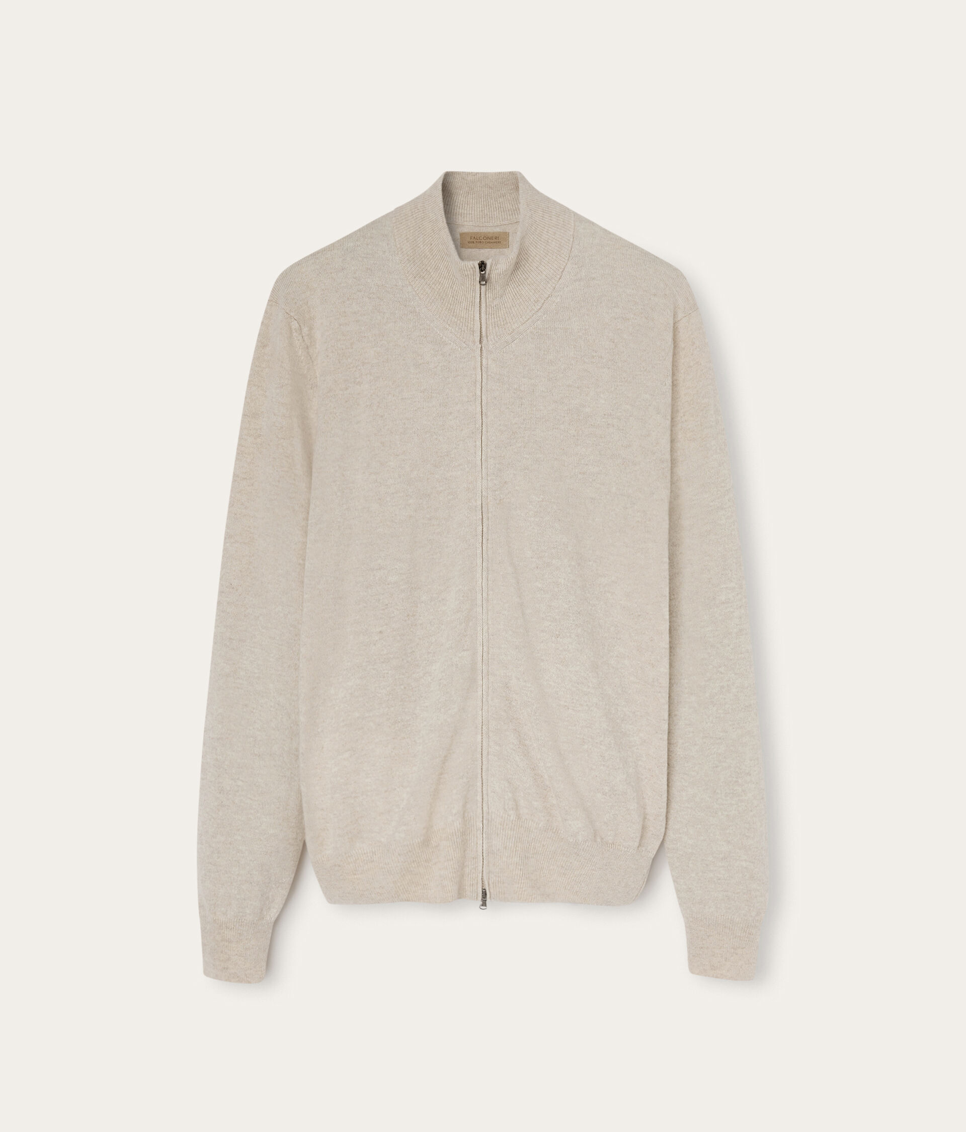 Pullover con zip in Cashmere Ultrasoft