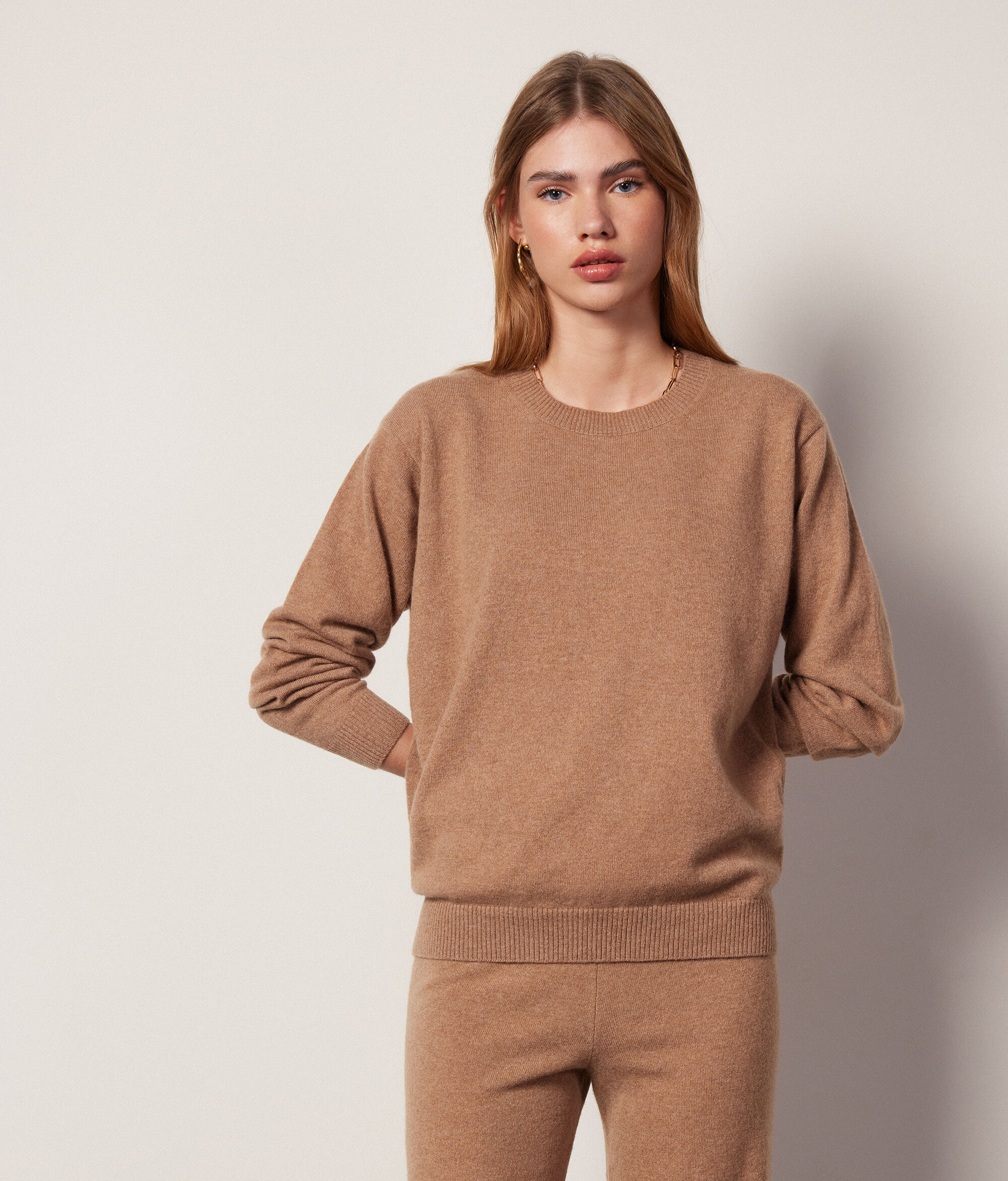 Pull à col bateau en cachemire ultra-doux