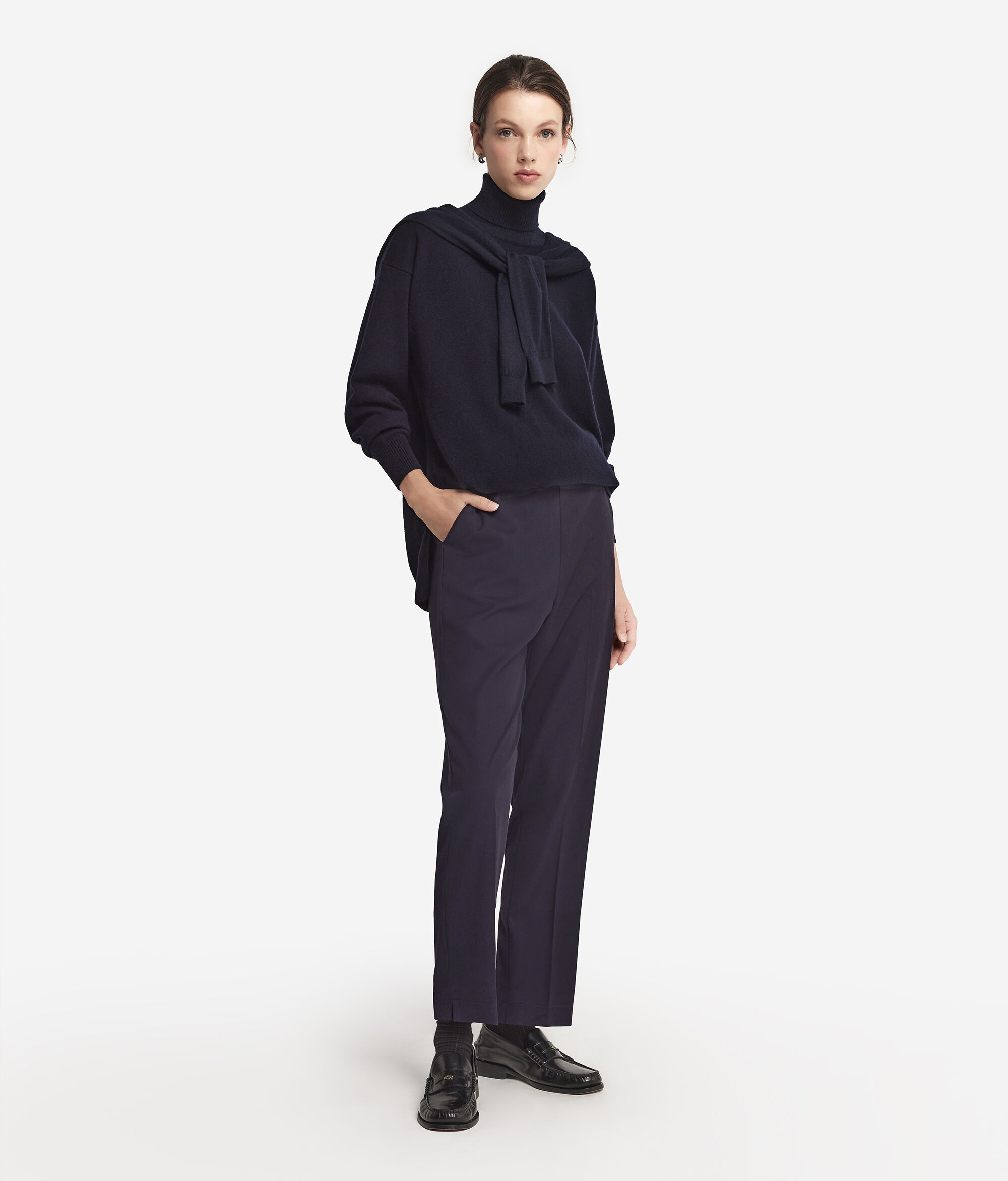 Rollkragenpullover aus Kaschmir Ultrasoft mit Schlitzen