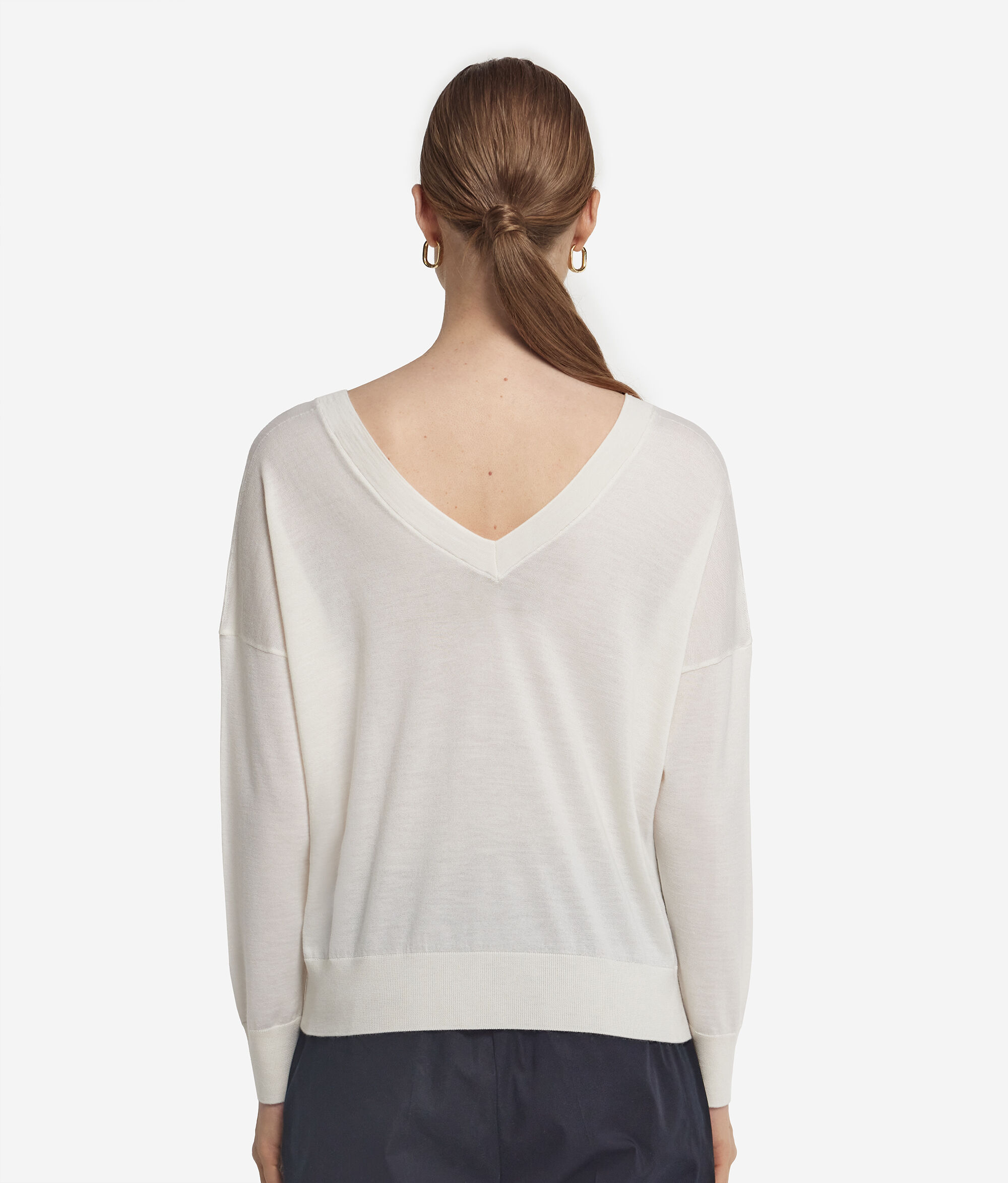 Ultrafine Cashmere Double V-Neck Jumper