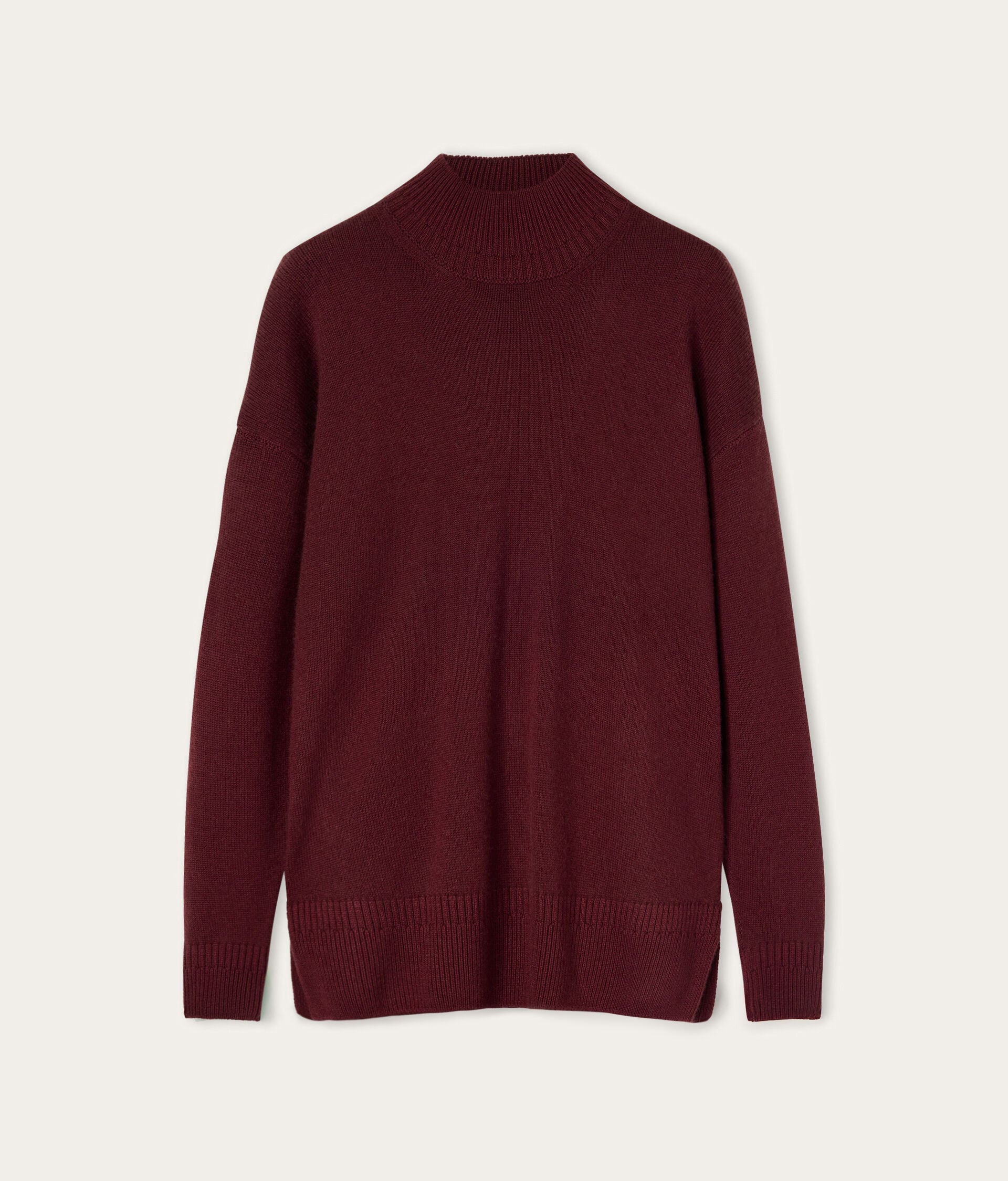Dolcevita con spacchi coste diverse in Cashmere Ultrasoft