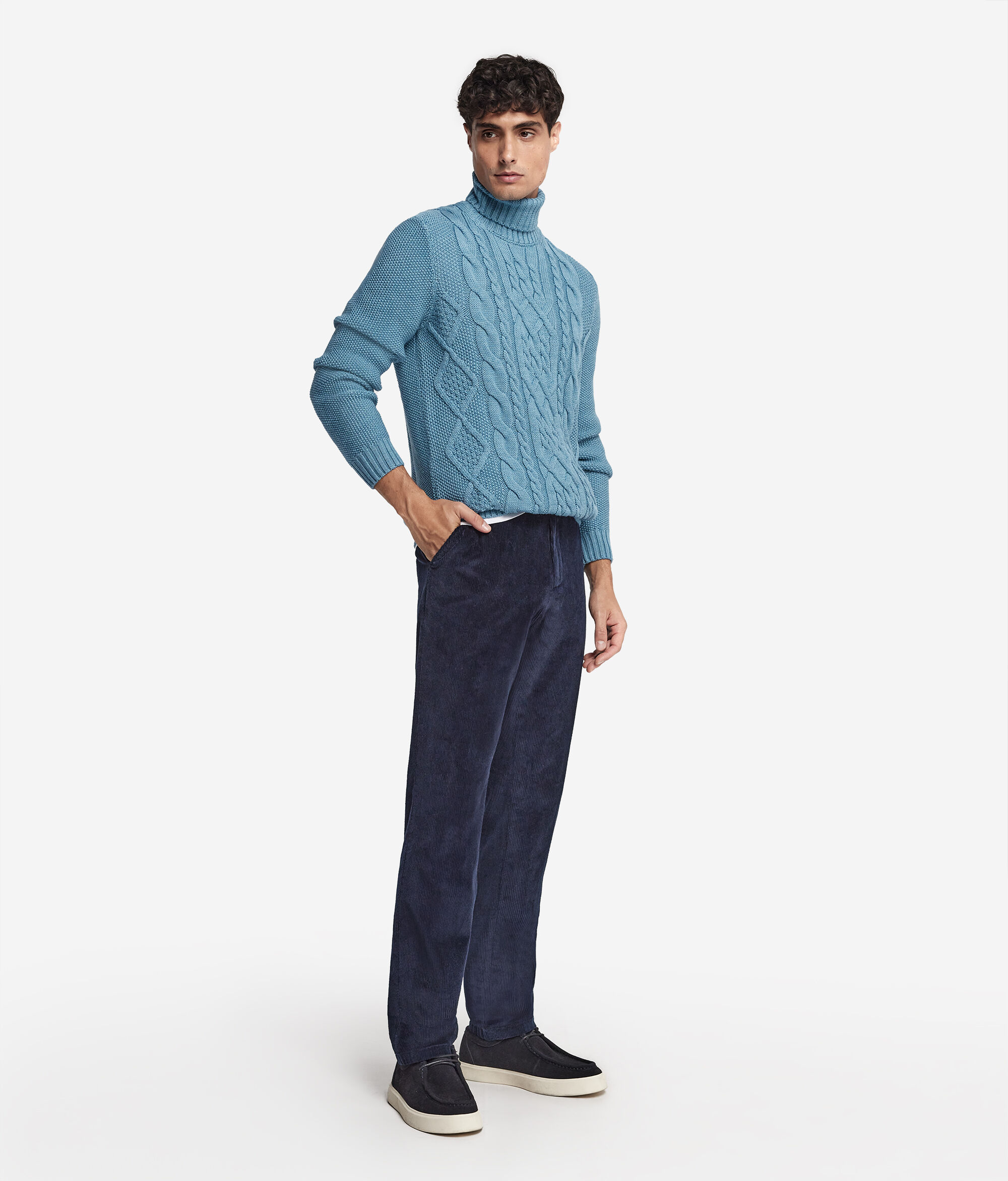Pull à col roulé style pêcheur