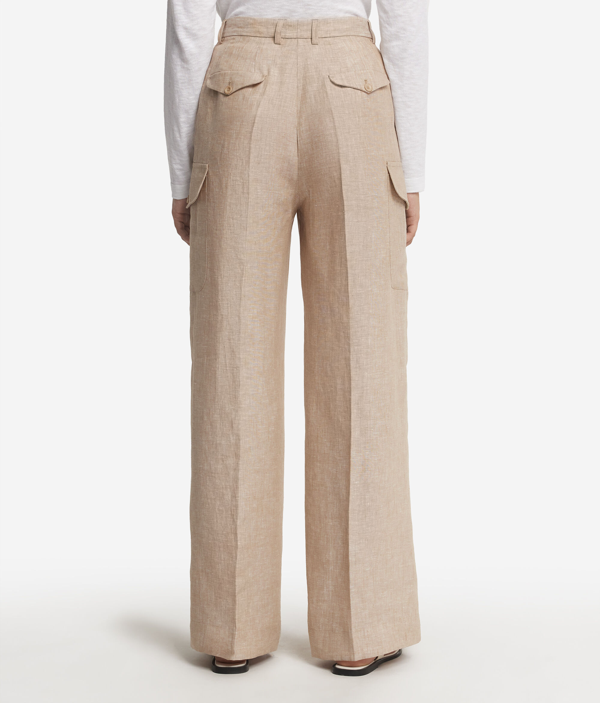 Брюки карго изо льна