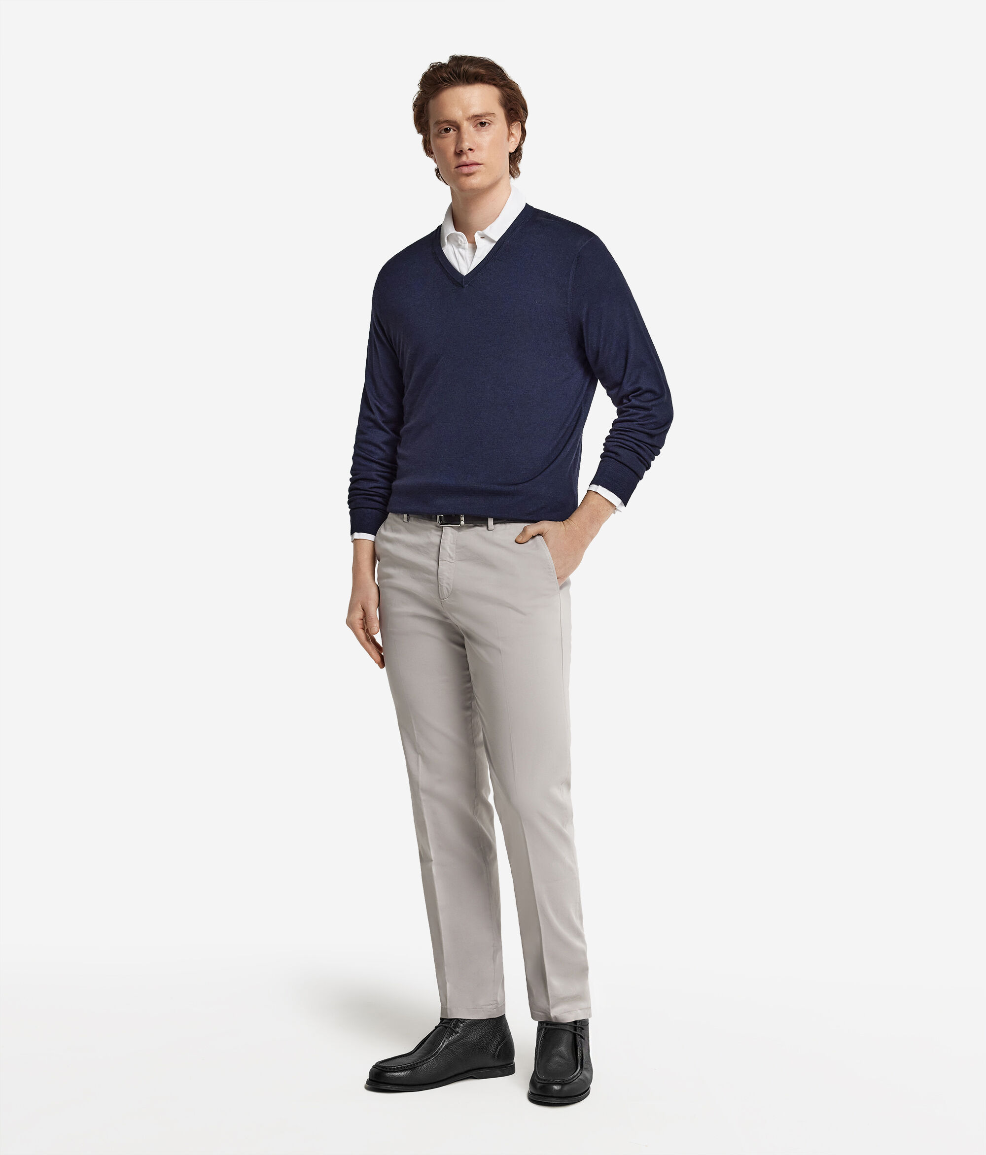 Ultrafine Cashmere V-Neck Sweater