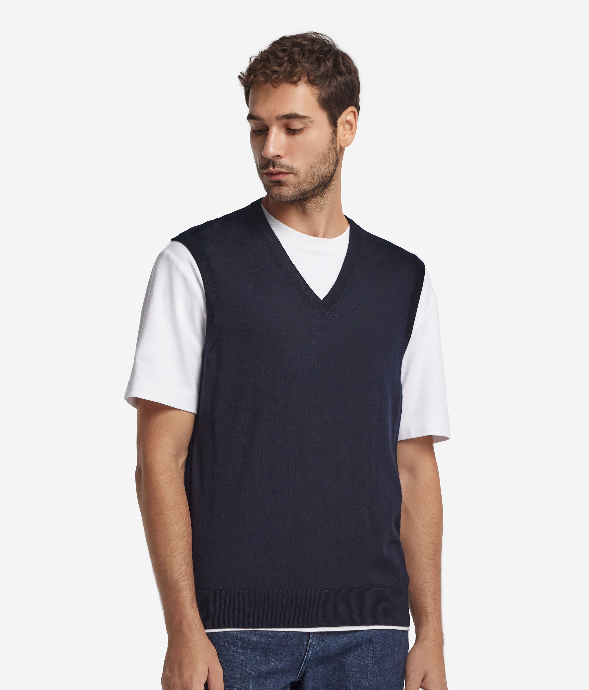Ultrafine Cashmere Sleeveless V-Neck Jumper