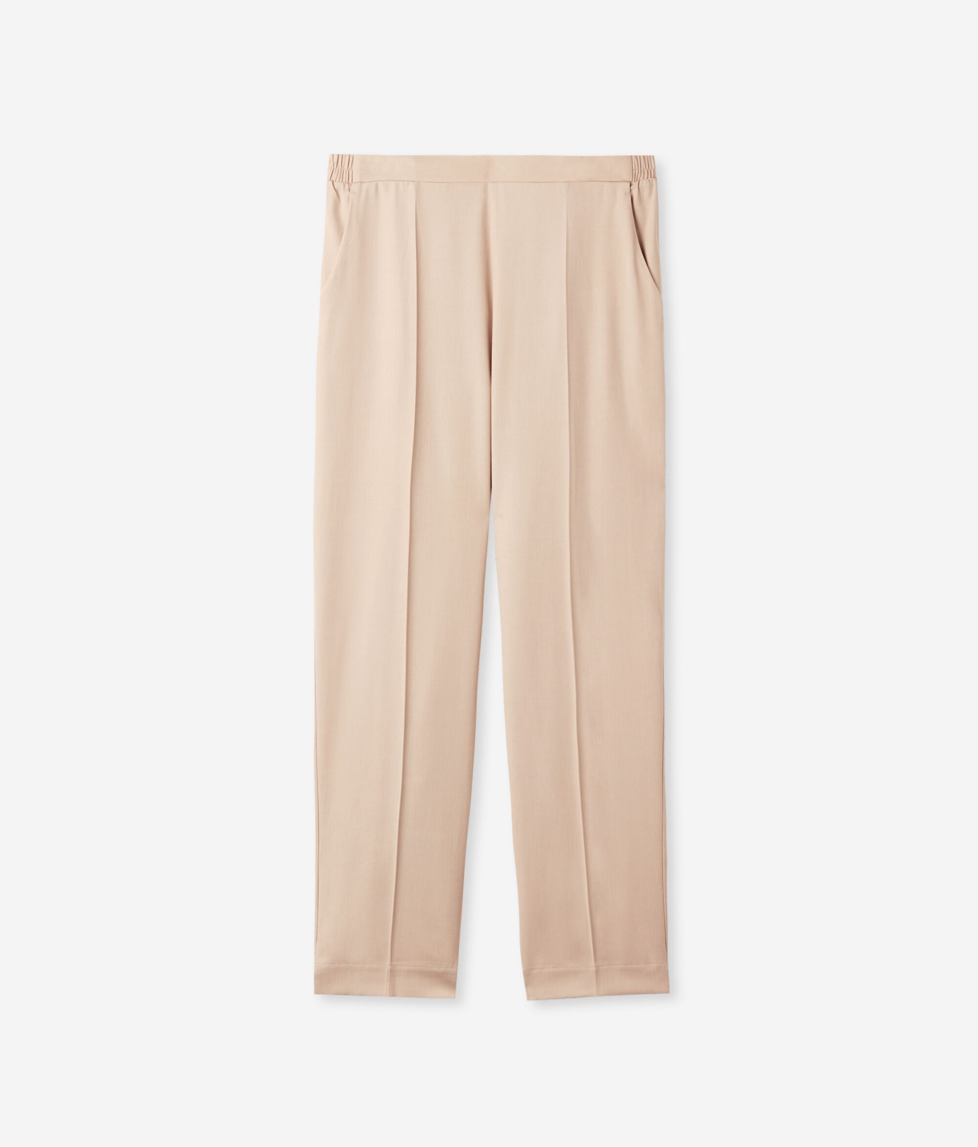 Viscose and Wool Cigarette Trousers