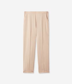 Pantaloni a Sigaretta in Viscosa e Lana