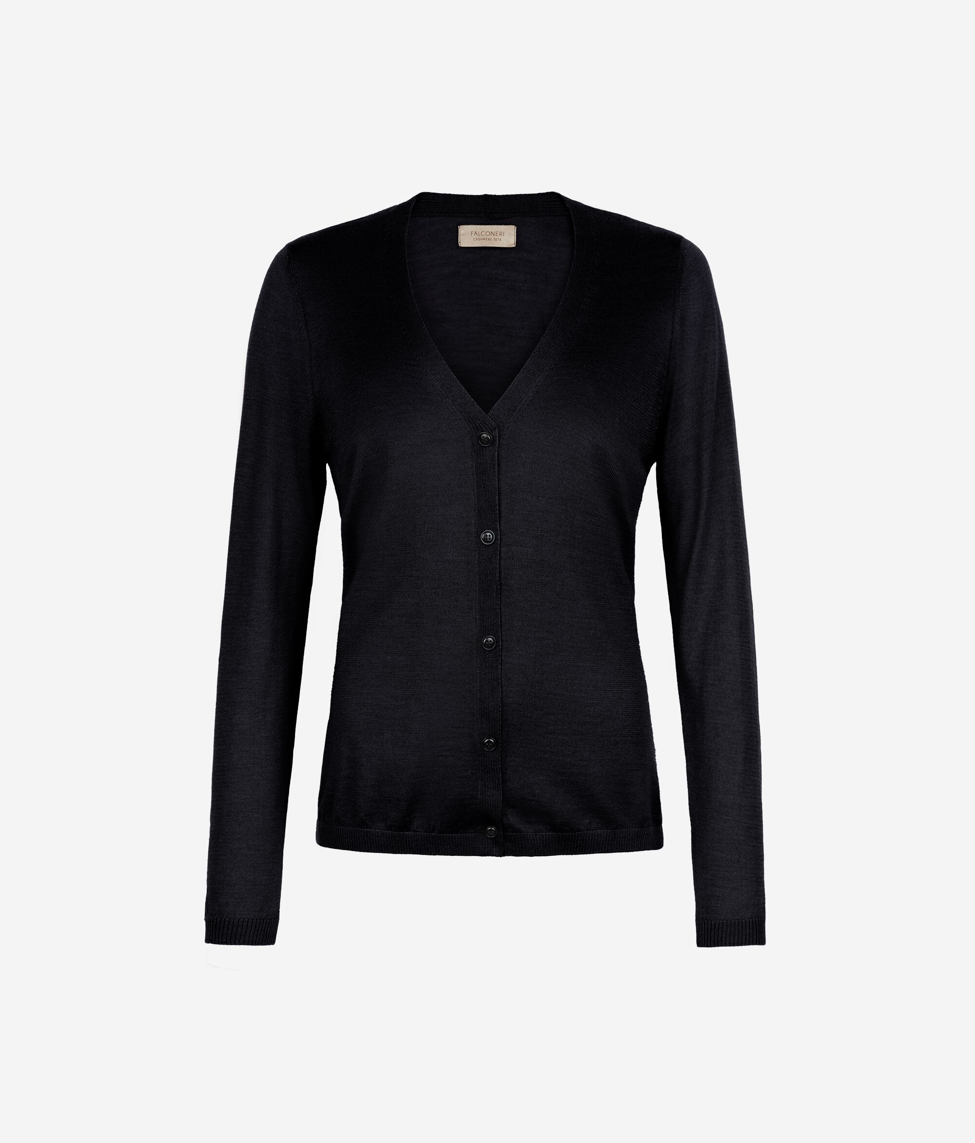 V-nyakú Kardigán Kasmír Selyemből